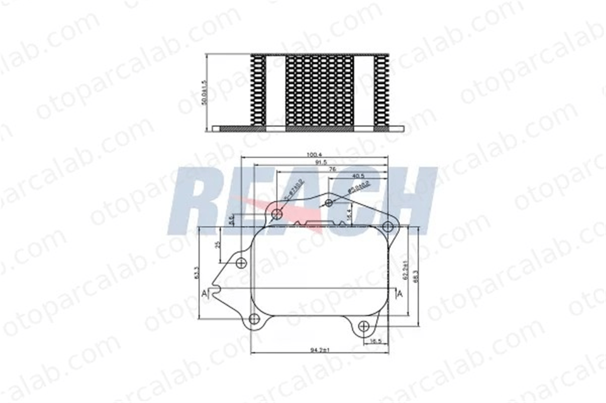 FOMOCO AV6Q6L625AA Motor Yağ Soğutucu PEUGEOT PARTNER Kasa/büyük limuzin CITROËN BERLINGO Kasa/büyük limuzin AV6Q6L625AA 1103L0