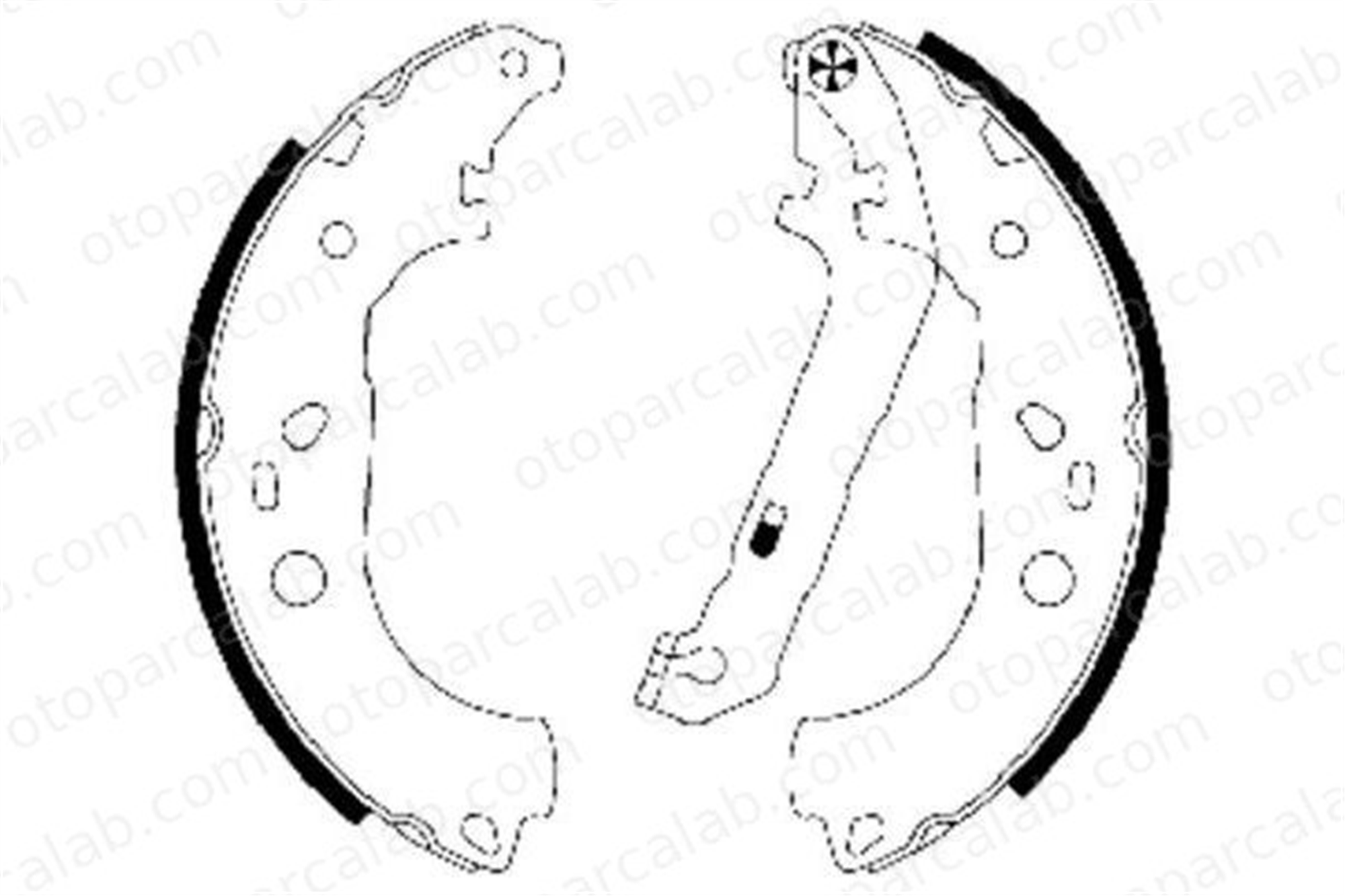 FOMOCO ME3M5J2200BC Fren Pabuçlu Balata Arka FORD FOCUS II FOCUS II Turnier ME3M5J2200BC 1347420