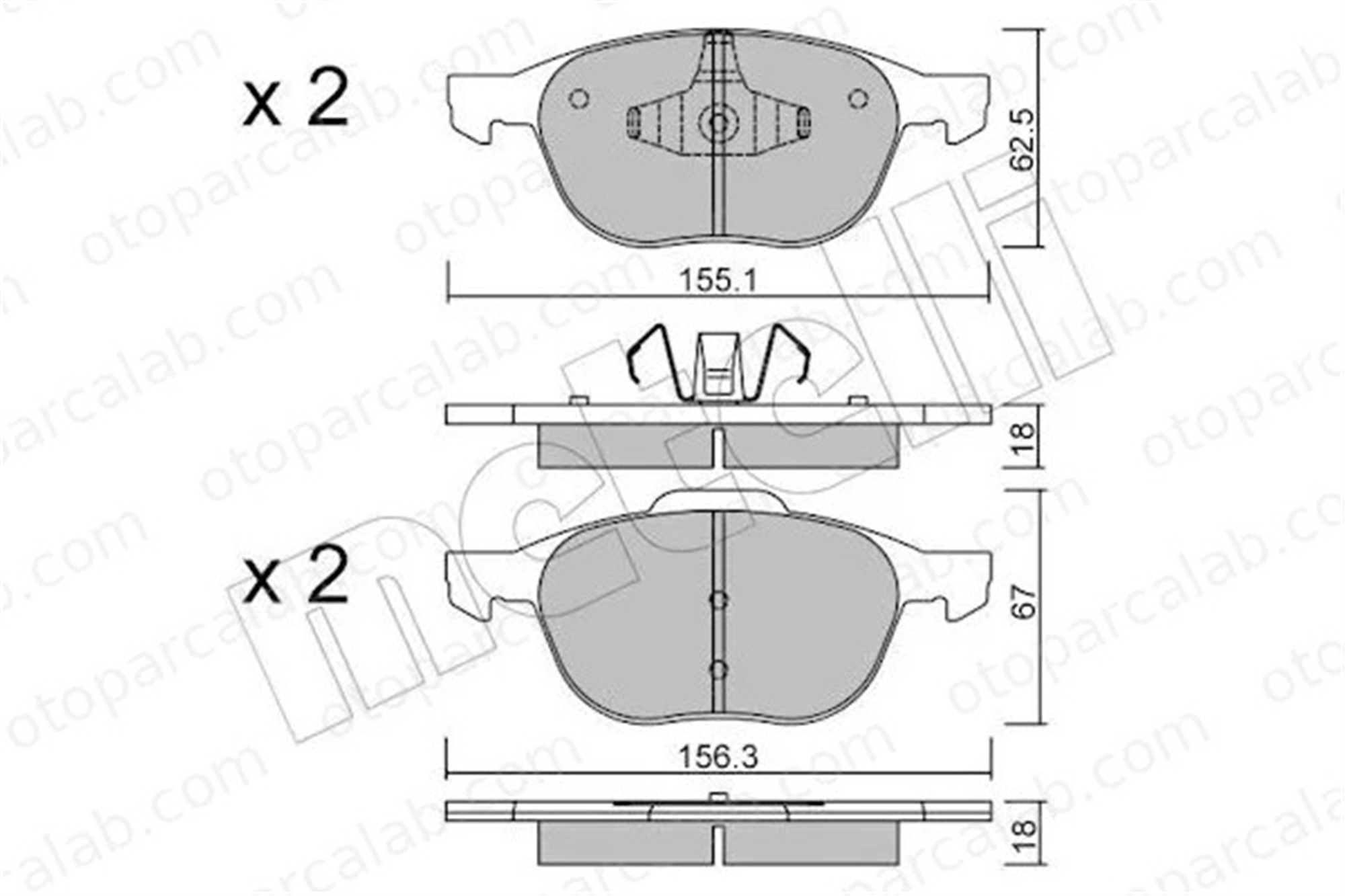 FORD ORJINAL 3M512K021AB Fren Disk Balata Ön VOLVO V50 FORD FOCUS II 3M512K021AB 1223682