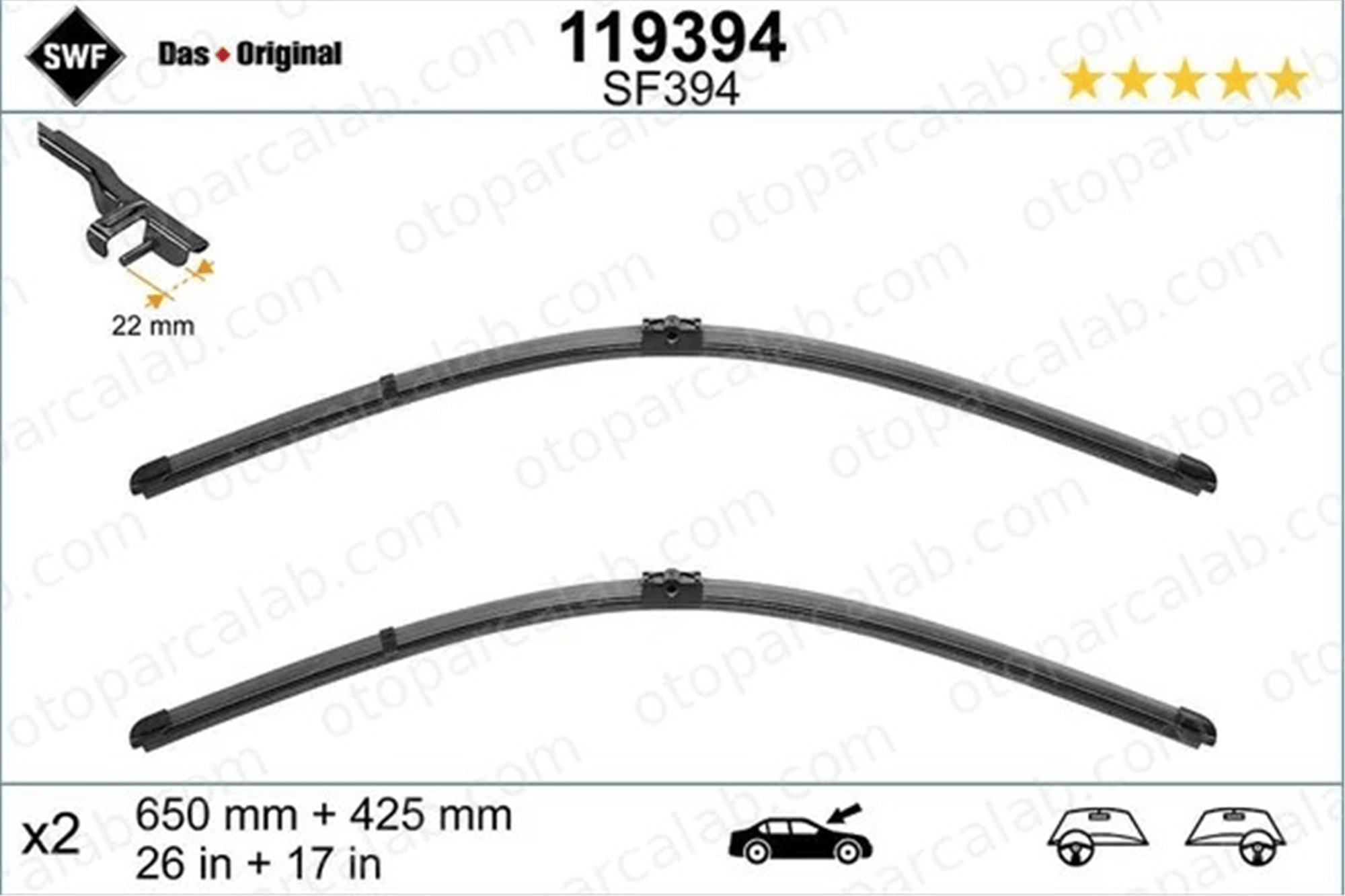 FORD ORJINAL 4M51S17528BA Silecek Süpürgesi Ön FORD FOCUS II FOCUS II Turnier 4M51S17528BA 1465888