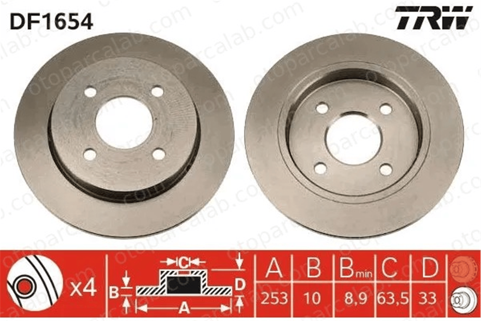 FORD ORJINAL 95GX2A315EA Fren Disk Ayna Arka Sağ ve Sol FORD SIERRA II Turnier SIERRA II 95GX2A315EA 5022666