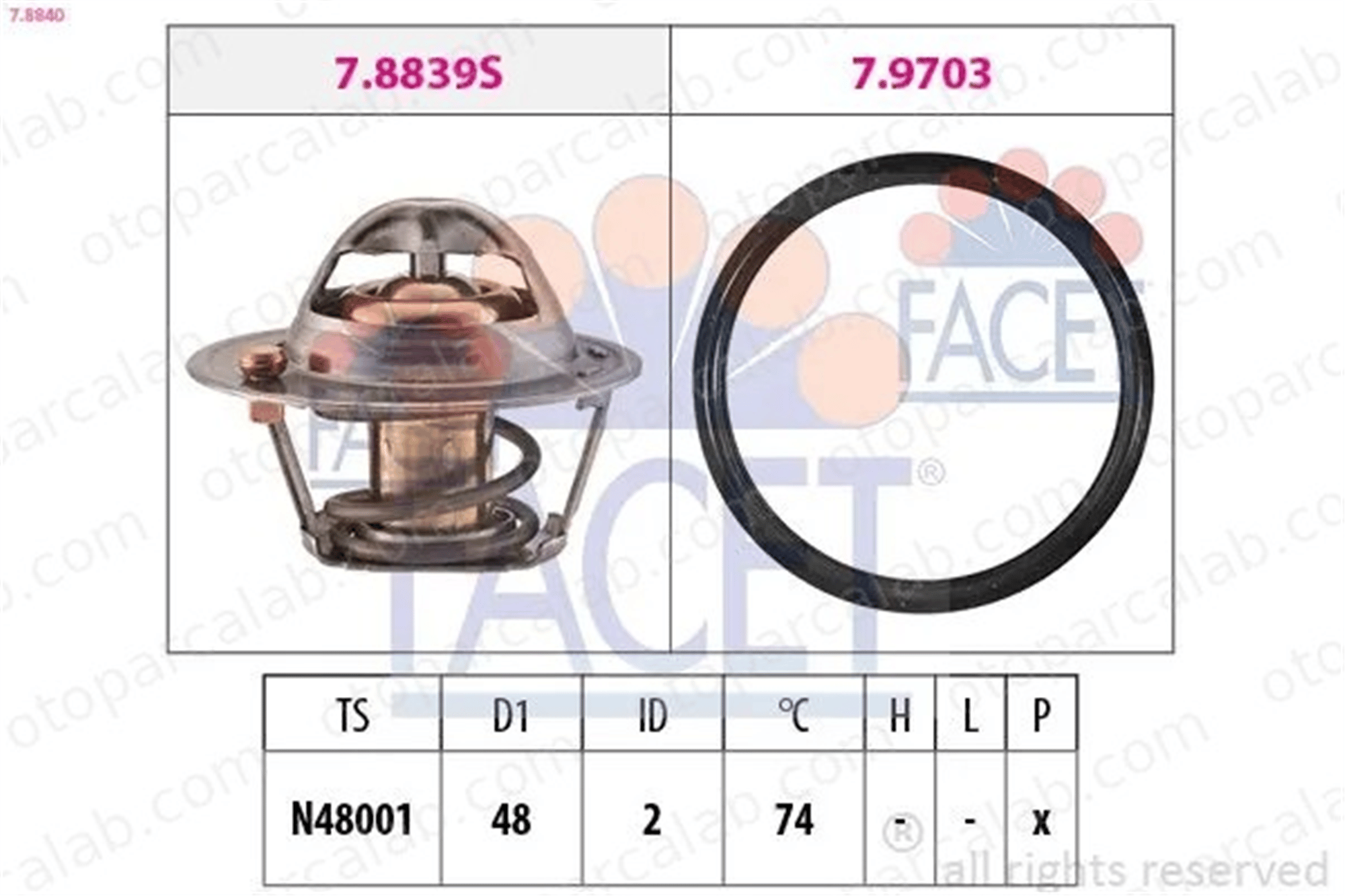 FORD ORJINAL 96MM8575B1A Termostat 74 °C FORD FOCUS I FOCUS I Kombi van 96MM8575B1A 1138077