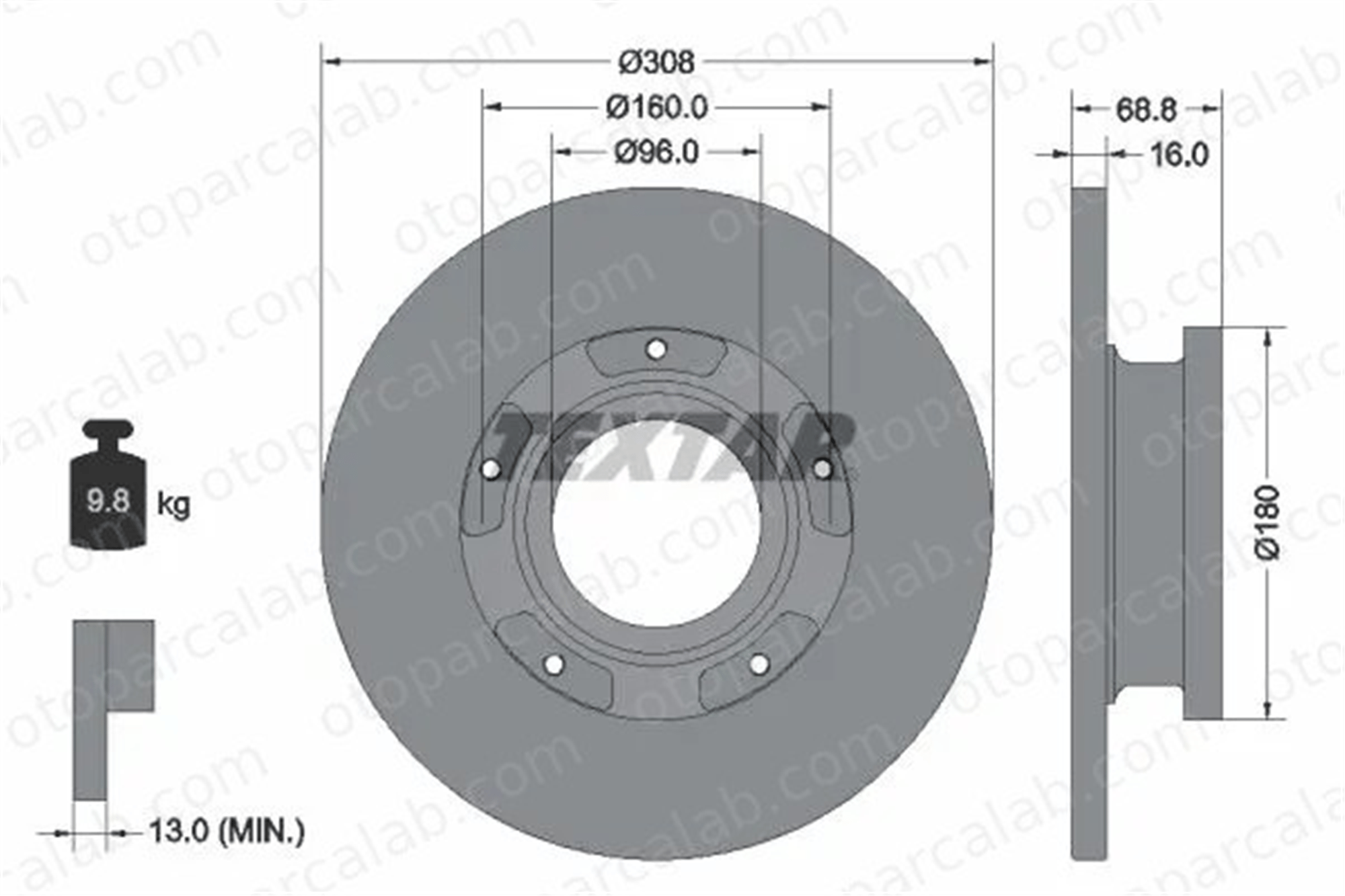 FORD ORJINAL BK212A097EB Fren Disk Ayna Arka Sağ ve Sol FORD TRANSIT V363 Minibüs/Otobüs TRANSIT V363 Panelvan/Van BK212A097AA 1764282