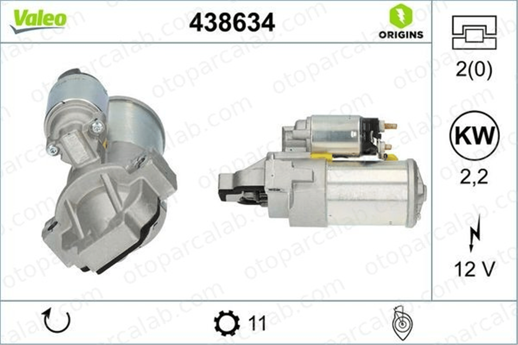 FORD ORJINAL GK2T11000DC Marş Dinamosu FORD TRANSIT V363 Panelvan/Van TRANSIT V363 Platform şasi GK2T11000DC 2120265