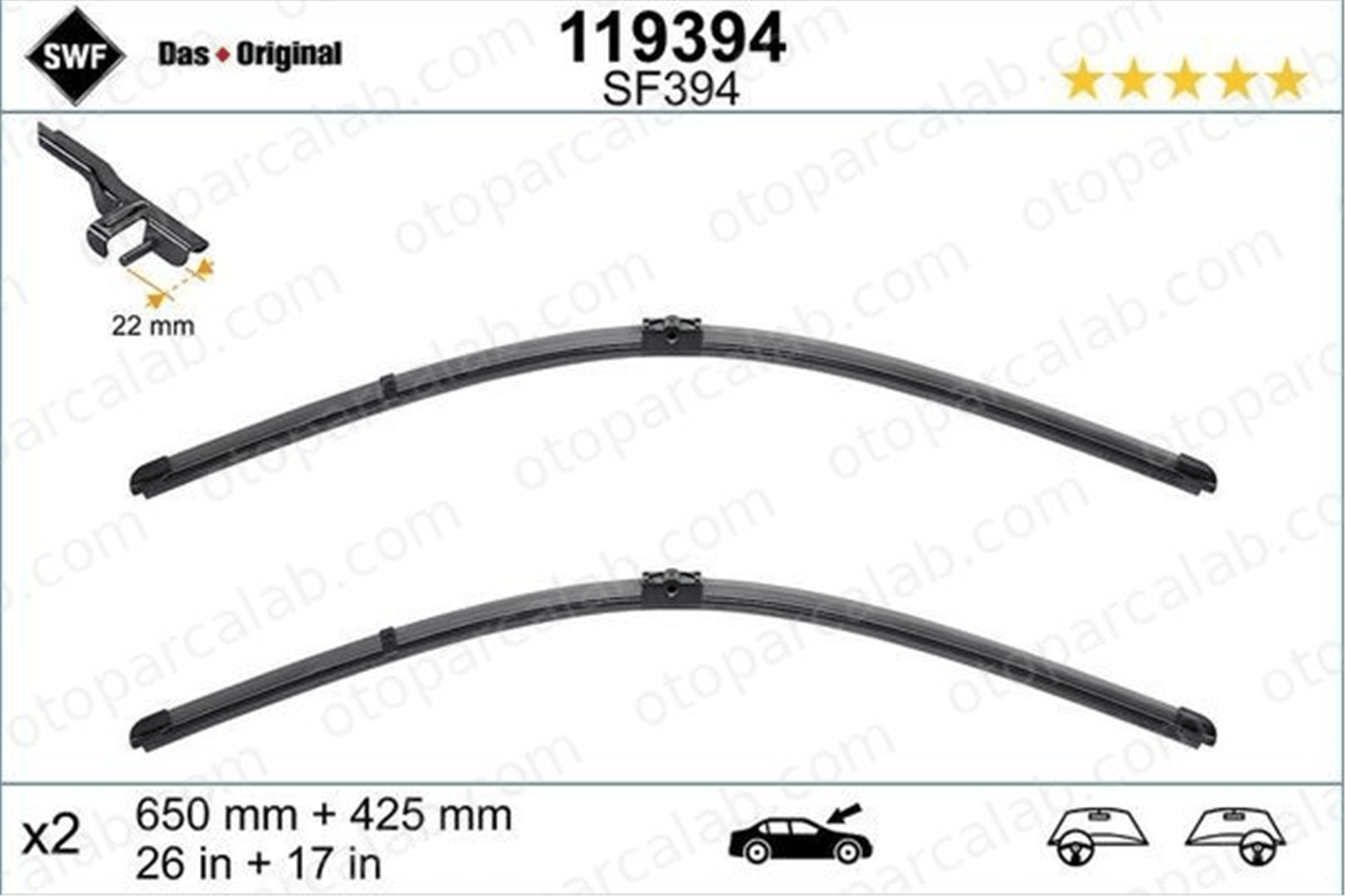 FORD ORJINAL GM5JS17528BA Silecek Süpürgesi Ön FORD FOCUS II FOCUS II Turnier GM5JS17528BA 1465888
