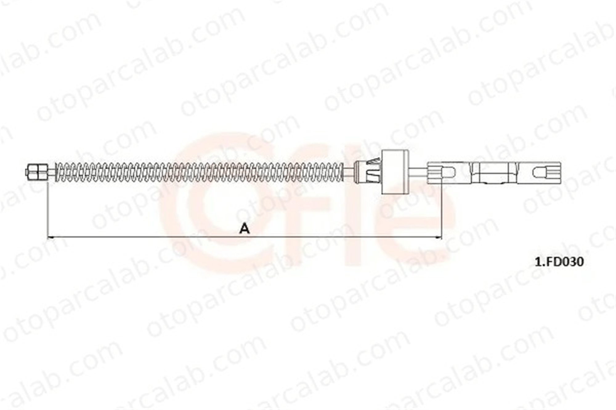 FORD ORJINAL H1BC2A635AB El Fren Teli Arka Sağ veya Sol FORD FIESTA VII H1BC2A635AB 2098107