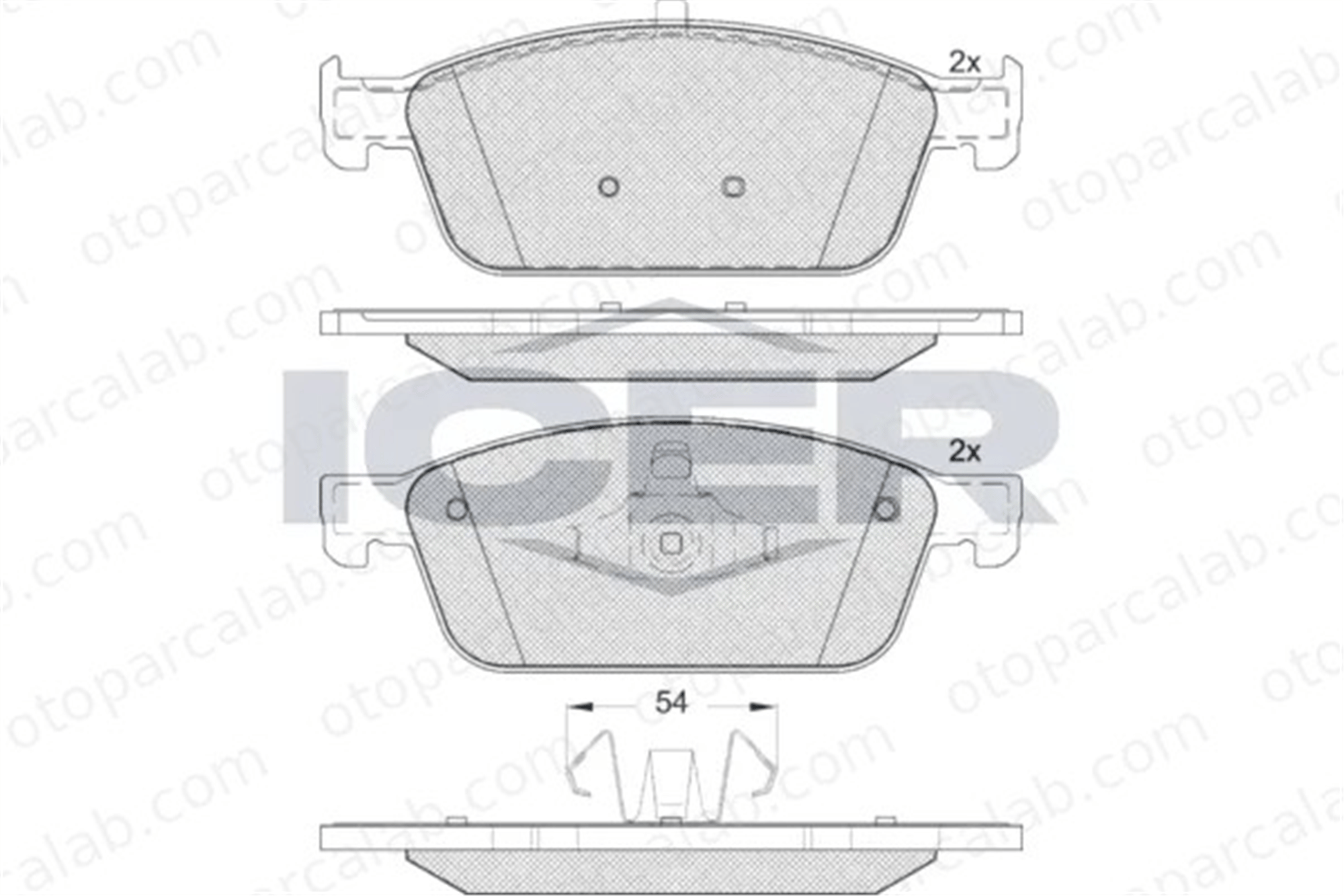 FORD ORJINAL KTKV6C2K021CA Fren Disk Balata Ön FORD KUGA II FOCUS III KTKV6C2K021CA 1775091