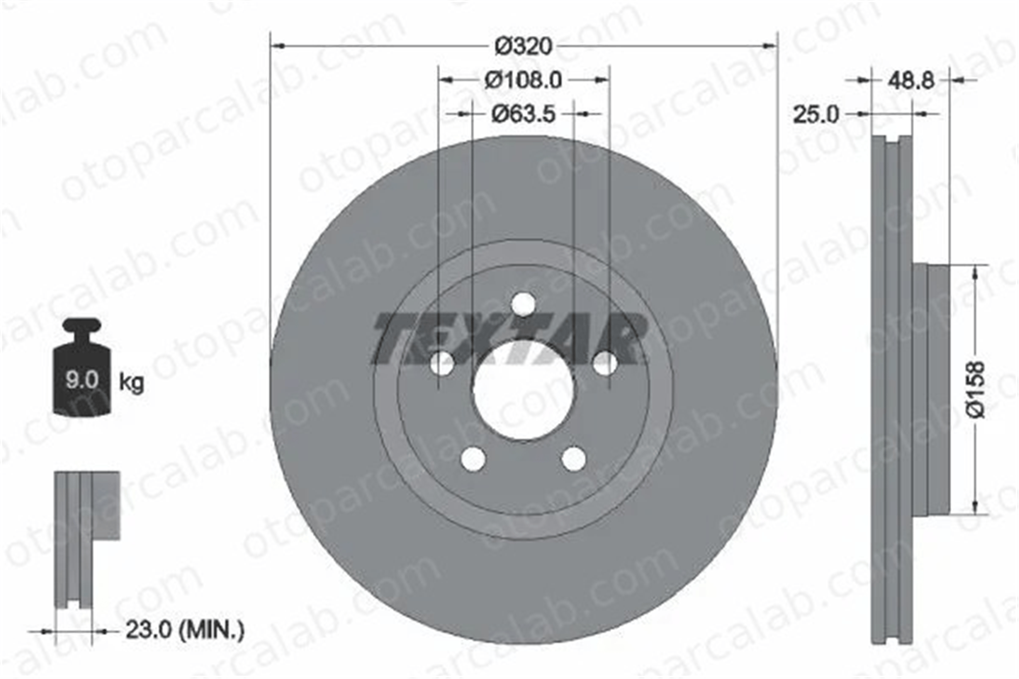 FORD ORJINAL KV6C1125GC Fren Disk Ayna Ön Sağ ve Sol FORD TRANSIT CONNECT V408 Kasa/büyük limuzin TRANSIT CONNECT MPV KV6C1125GC 2252905