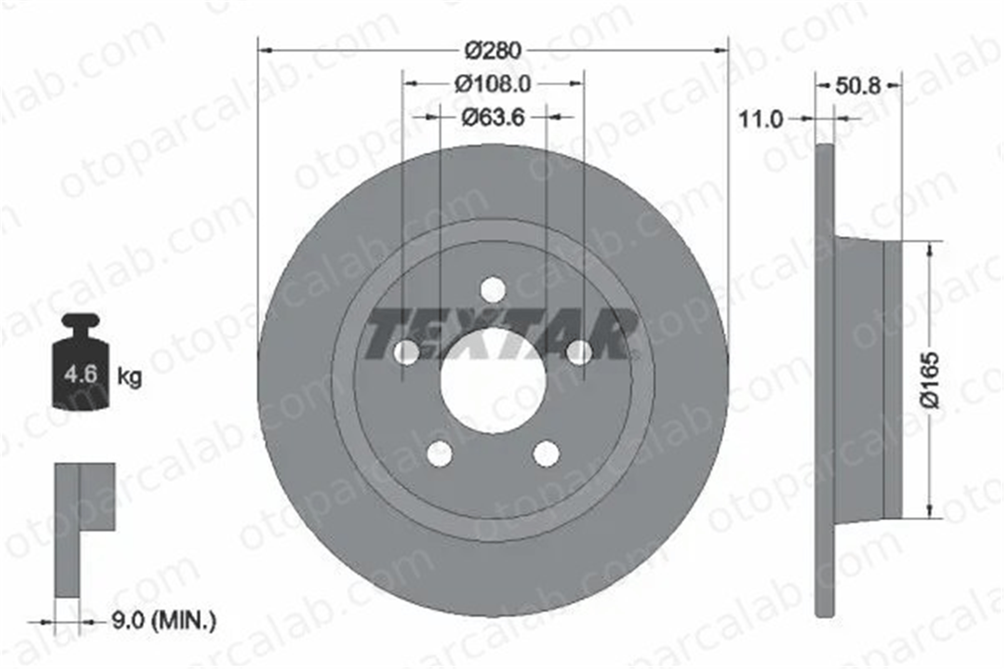 FORD ORJINAL KV6C2A315BC Fren Disk Ayna Arka Sağ ve Sol FORD TOURNEO CONNECT / GRAND TOURNEO CONNECT V408 MPV TRANSIT CONNECT V408 Kasa/büyük limuzin KV6C2A315BC 2252928