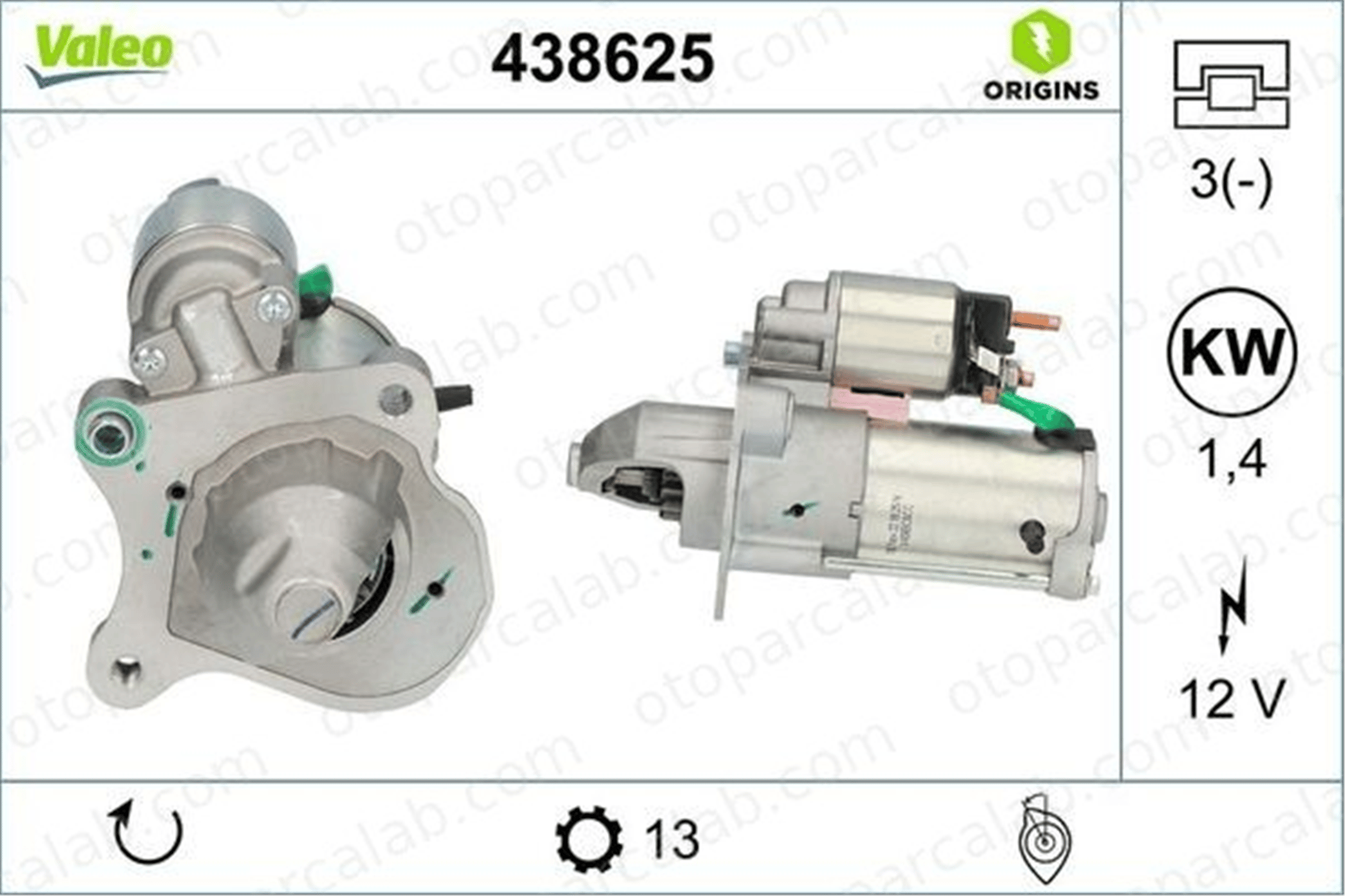 FORD ORJINAL KV6T11000CC Marş Dinamosu FORD TOURNEO CONNECT / GRAND TOURNEO CONNECT V408 MPV TRANSIT CONNECT MPV KV6T11000CC 2250037