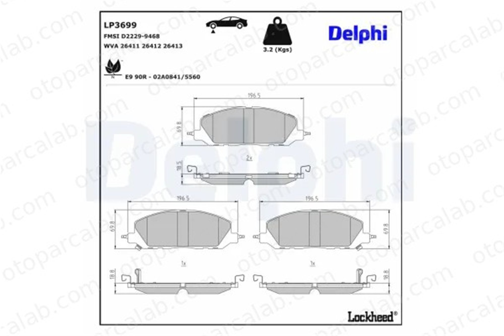 FORD ORJINAL L1MC2K021CH Fren Disk Balata Ön ROVER 200 II Hatchback 400 II L1MC2K021CH 2374693