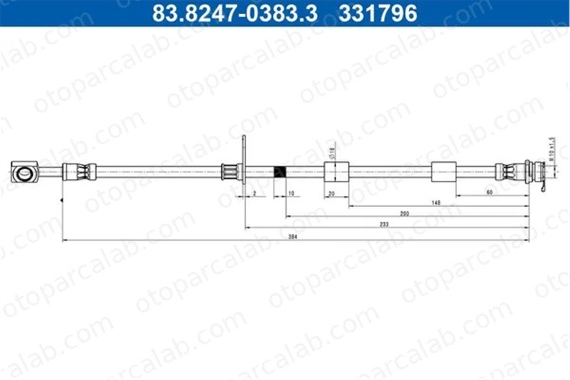 FORD ORJINAL L1TC2078AB Fren Hortumu Ön Sağ FORD PUMA L1TC2078AB 2421406