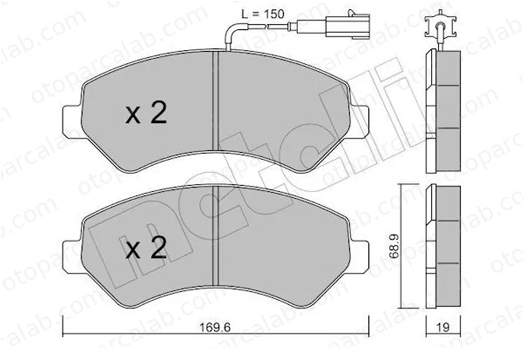 FROW 167.1101.002 Fren Disk Balata Ön FIAT DUCATO Panelvan/Van DUCATO Platform şasi 1612433780 77364161