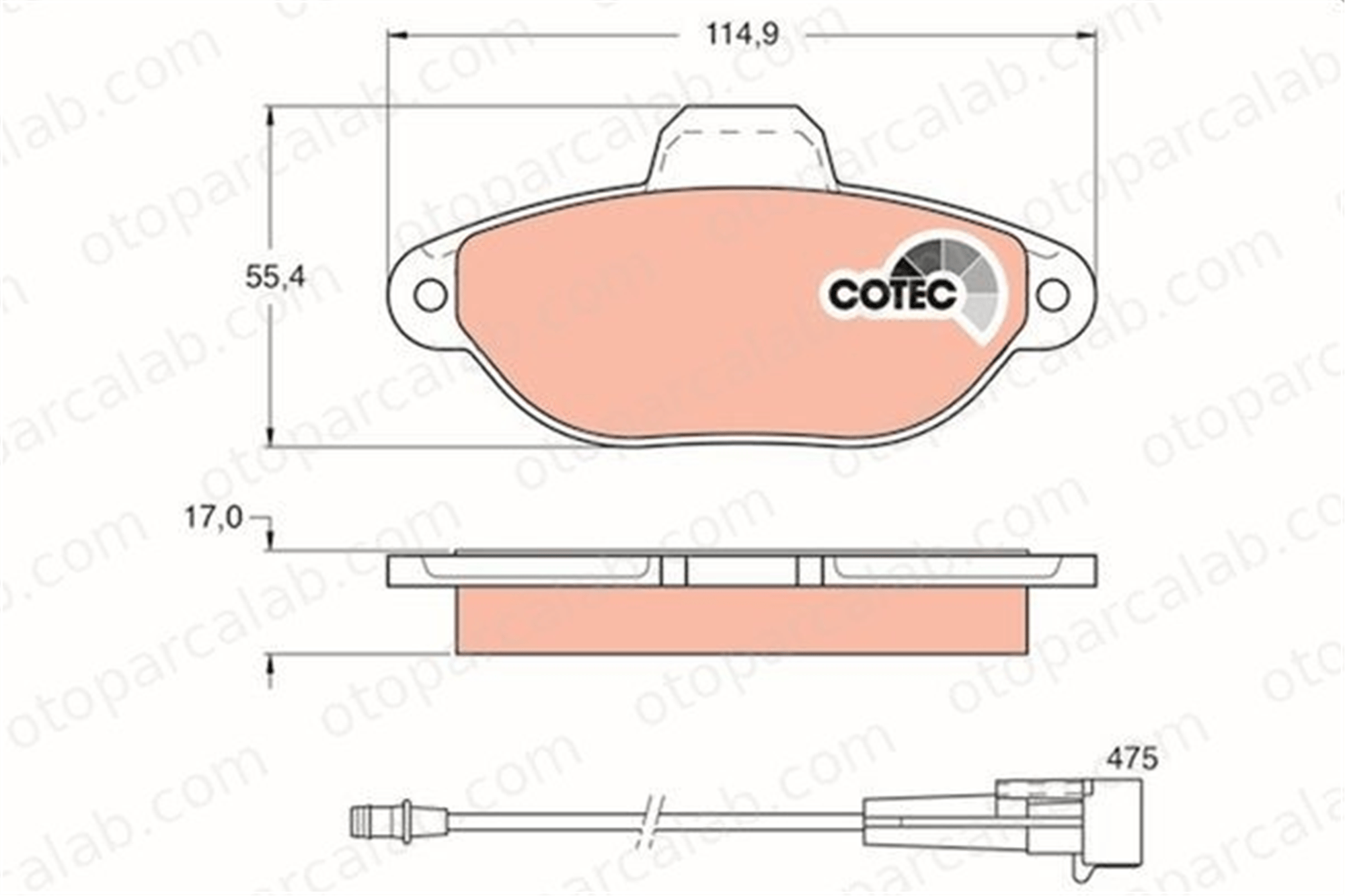 FROW 170.1101.003 Fren Disk Balata Ön FIAT PUNTO LANCIA Y 9947976 0000009947976