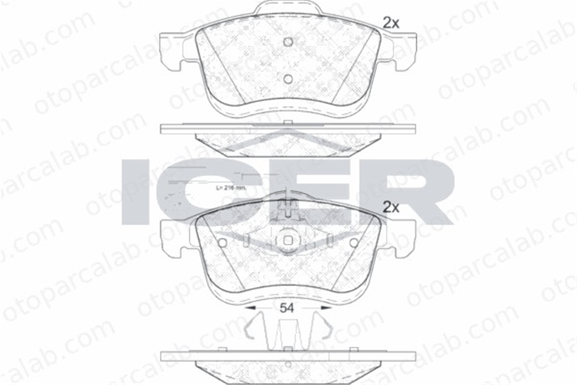 FROW 177.1101.005 Fren Disk Balata Ön FIAT DOBLO Cargo DOBLO Minibüs/Otobüs 95518219 77364929
