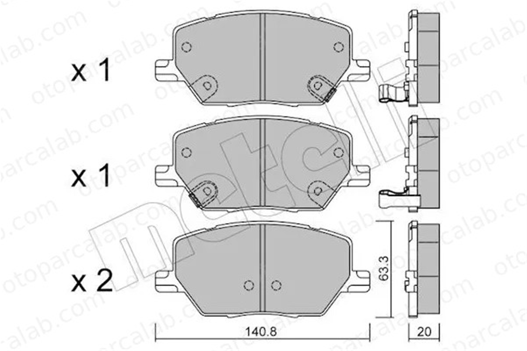 FROW 192.1101.007 Fren Disk Balata Ön FIAT 500X JEEP RENEGADE SUV 52094174 68404783AAM