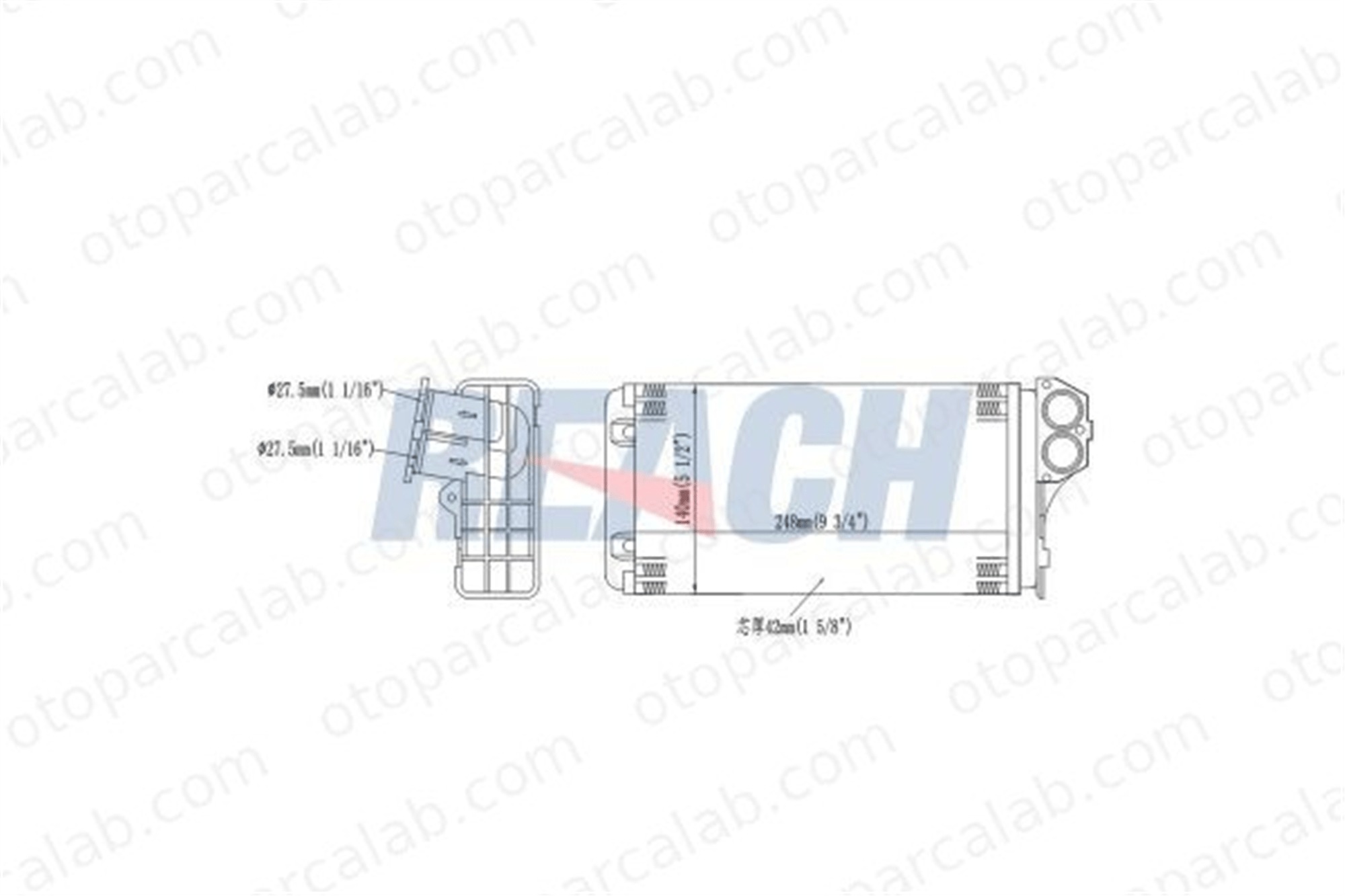 FROW 257.1402.001 Kalorifer Radyatörü PEUGEOT 307 Break 307 6448K0
