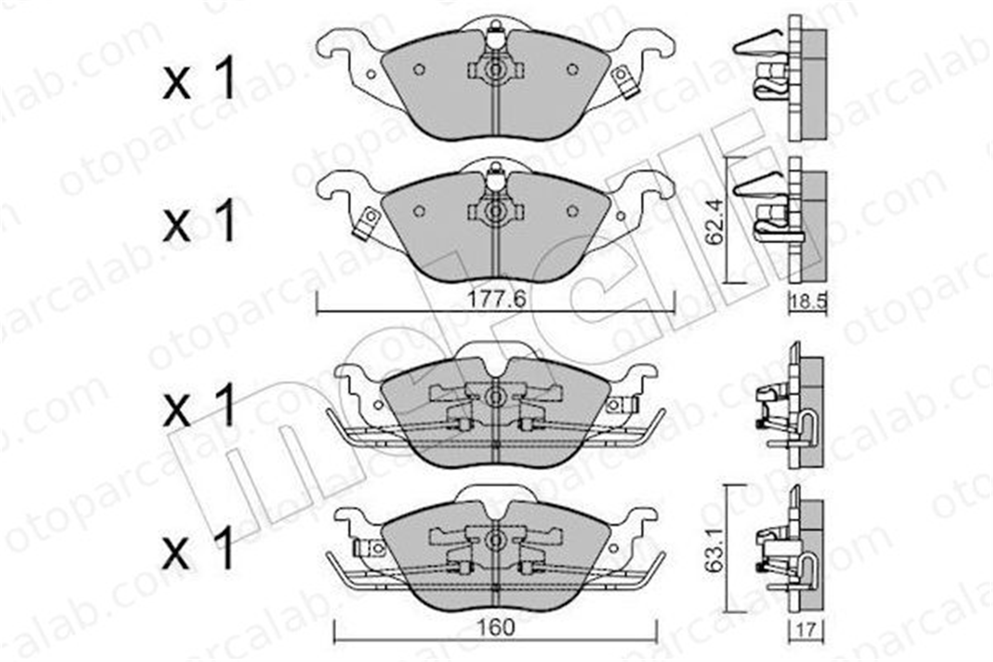 FROW 352.1101.002 Fren Disk Balata Ön OPEL ASTRA G Station wagon ASTRA G Sedan 1605034 1605000