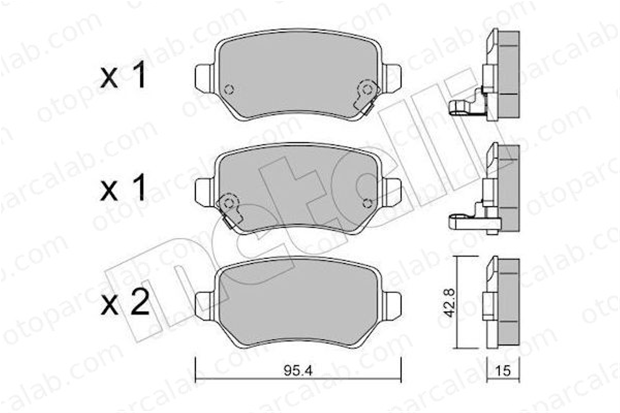FROW 366.1102.006 Fren Disk Balata Arka OPEL ASTRA G Station wagon ASTRA H Station wagon 1605086 01605086