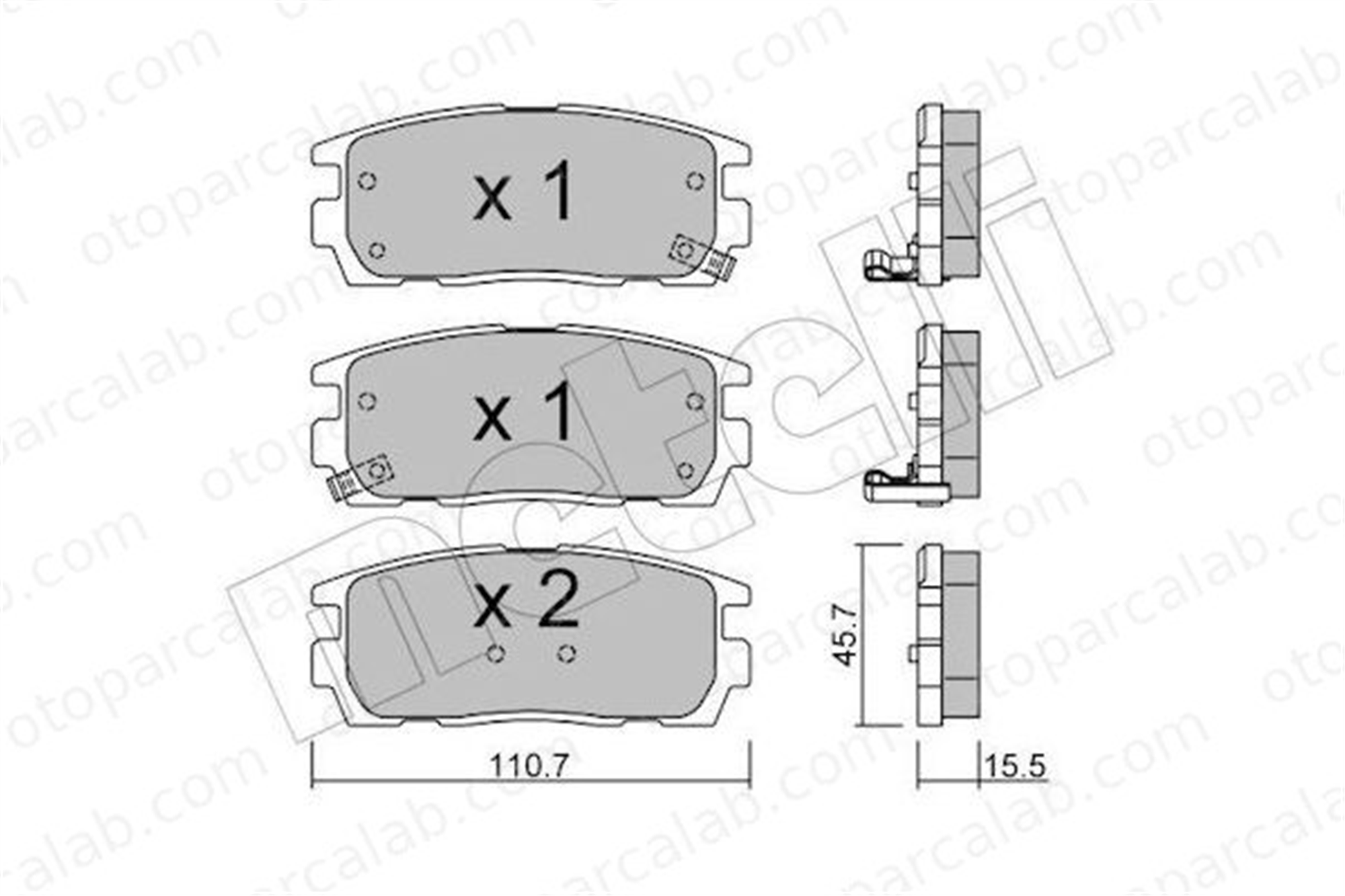 FROW 375.1102.001 Fren Disk Balata Arka OPEL ANTARA A CHEVROLET CAPTIVA 4817791 1605123