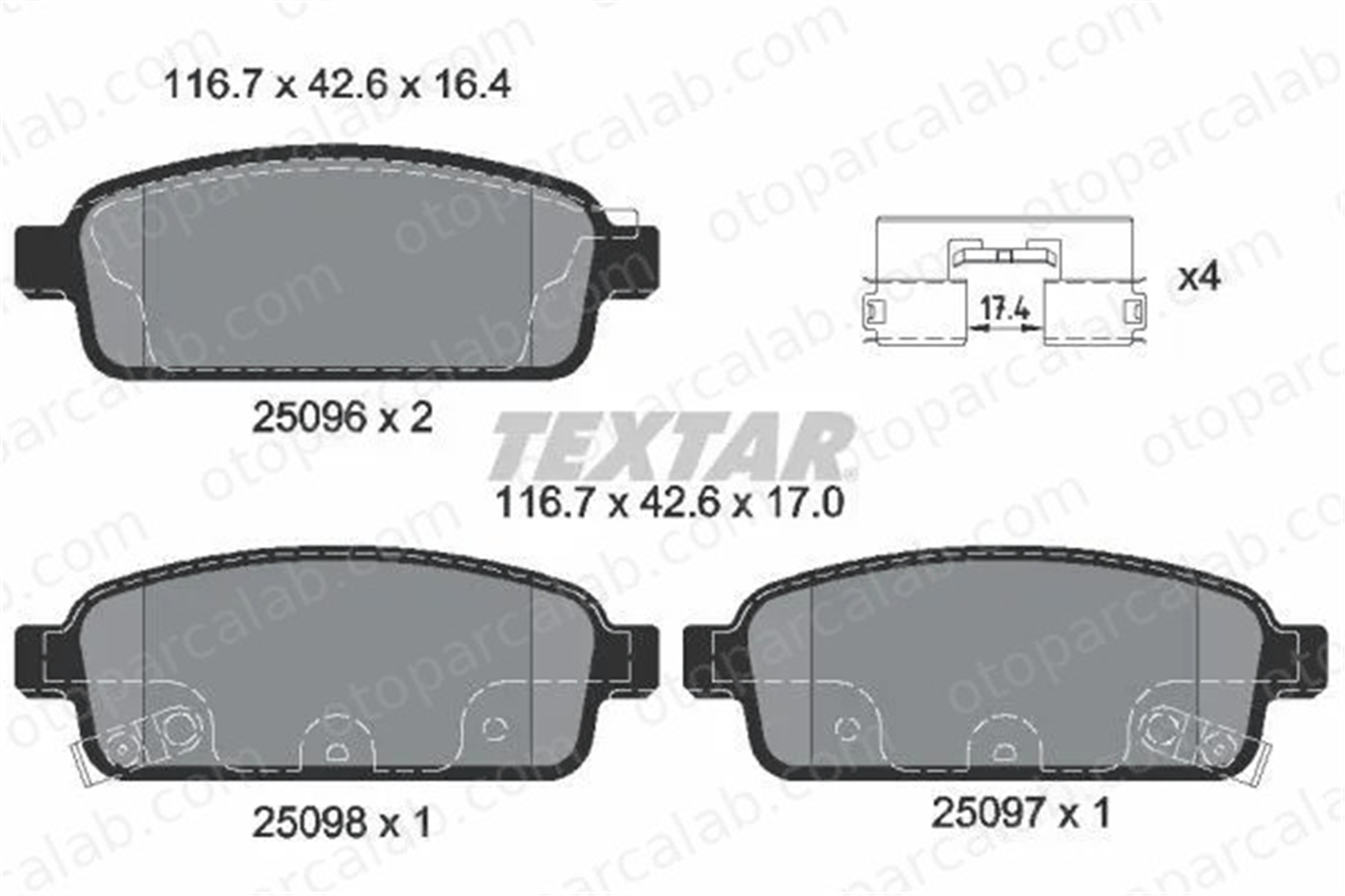 FROW 380.1102.001 Fren Disk Balata Arka OPEL ASTRA J ASTRA J Sports Tourer 542040 0542040