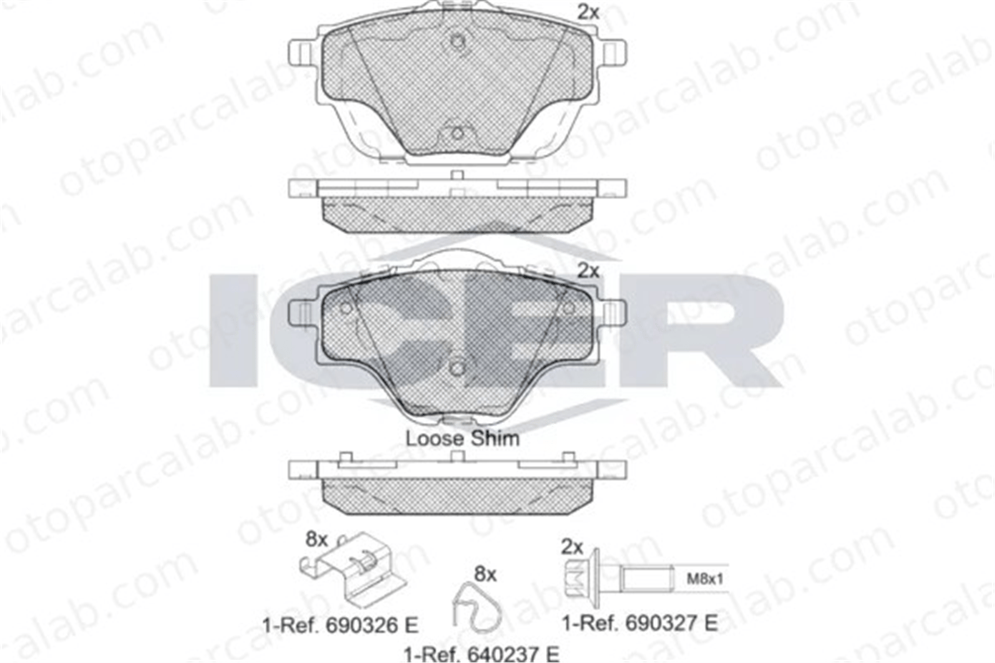 FROW 383.1102.001 Fren Disk Balata Arka PEUGEOT 308 II 308 SW II 95525386 095525386