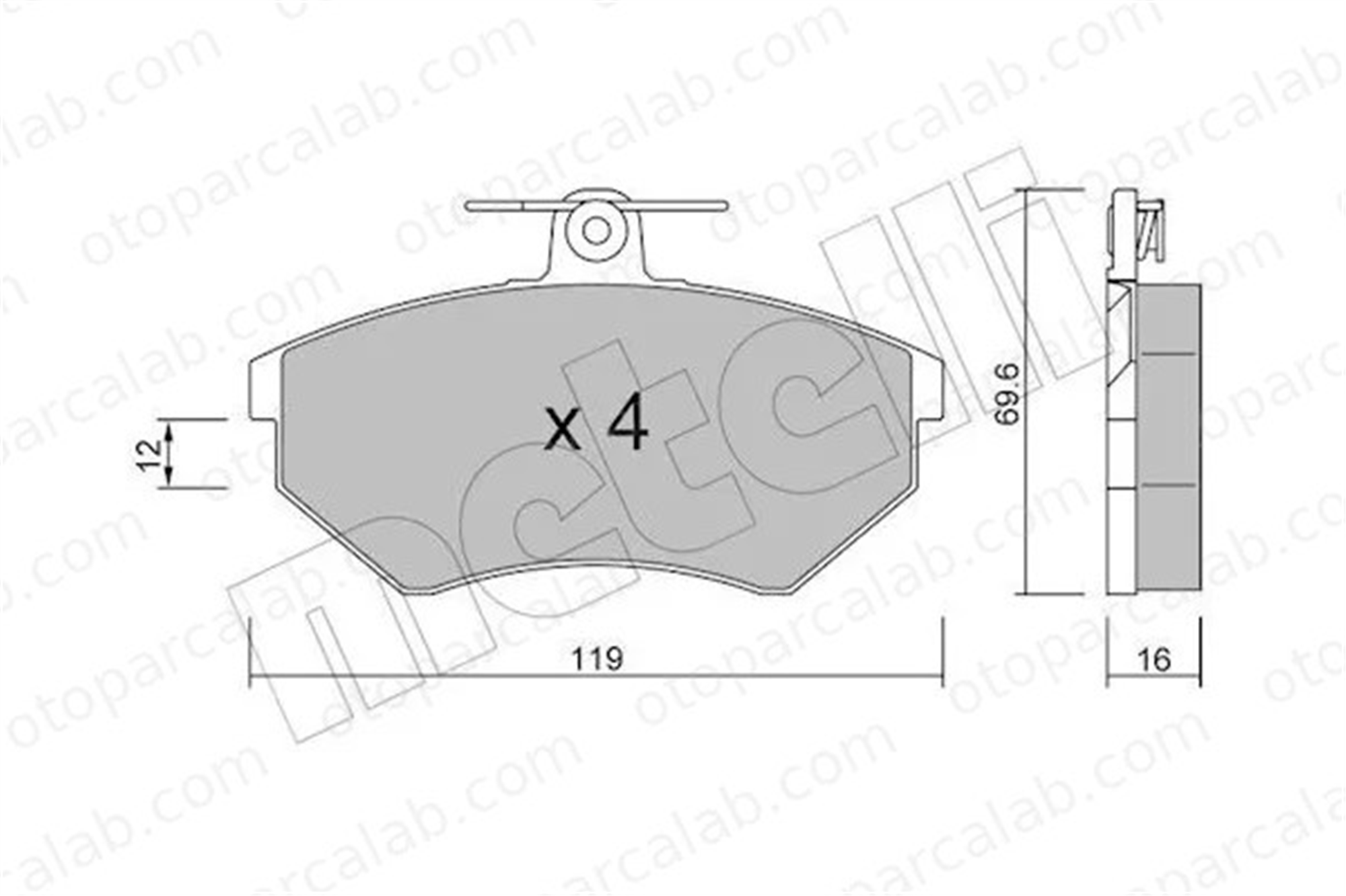 FROW 402.1101.001 Fren Disk Balata Ön VW PASSAT B3/B4 PASSAT B3/B4 Variant 357698151D 357698151A