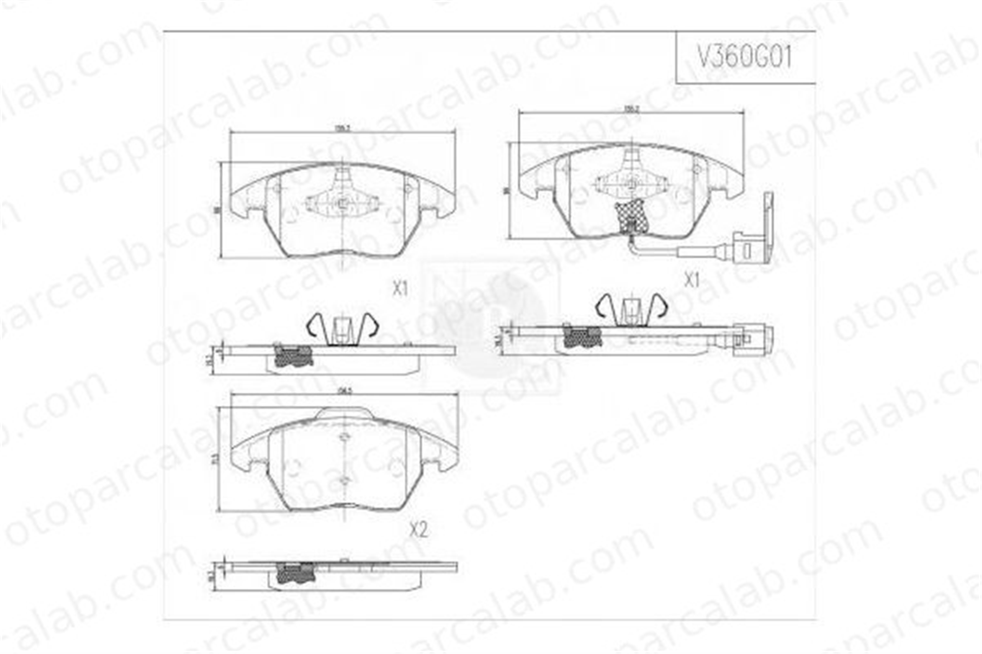 FROW 404.1101.001 Fren Disk Balata Ön SEAT IBIZA IV SC IBIZA IV 5KO698151 1K0698151C