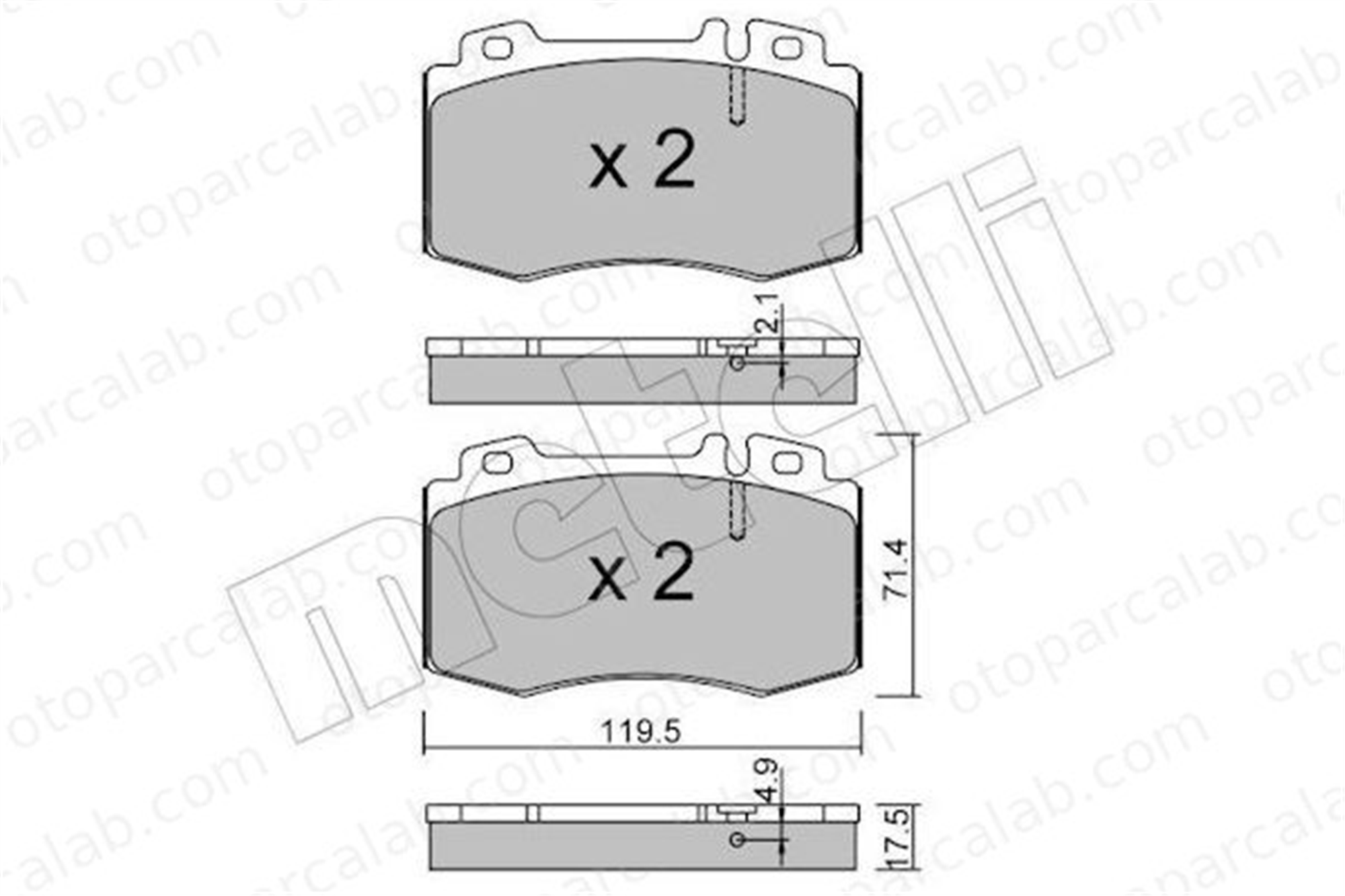 FROW 488.1101.005 Fren Disk Balata Ön MERCEDES-BENZ E-SERISI T-Model S-SERISI 4208404 0004208404