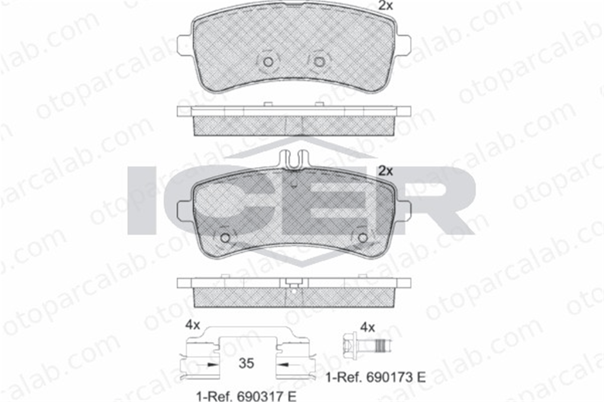 FROW 488.1102.009 Fren Disk Balata Arka MERCEDES-BENZ S-SERISI AMG GT 4203502 0004203502