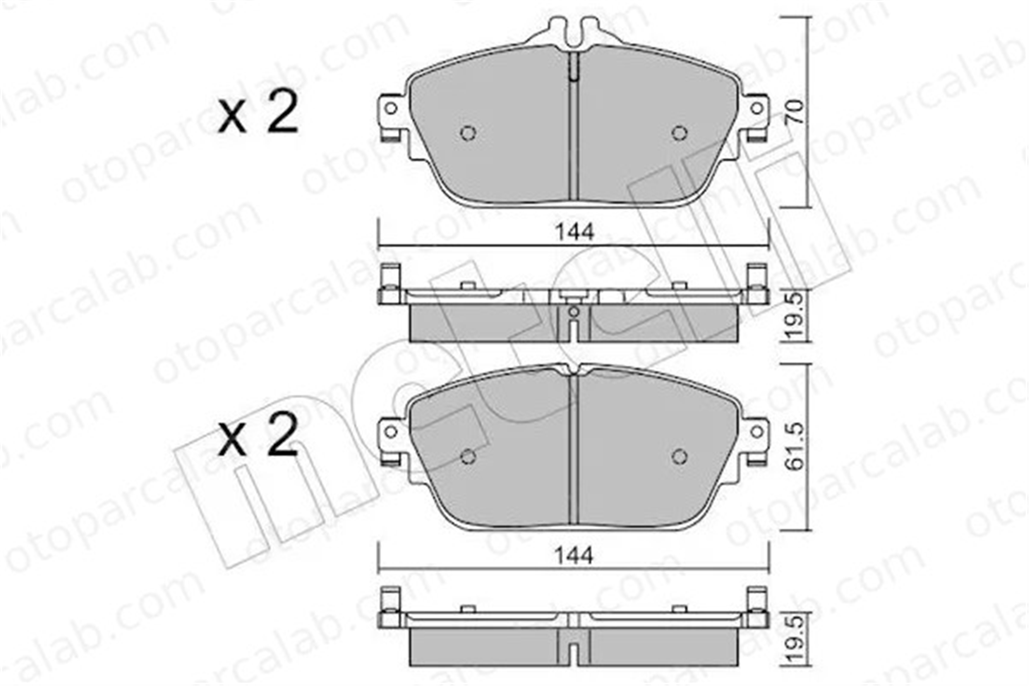 FROW 492.1101.004 Fren Disk Balata Ön MERCEDES-BENZ C-SERISI C-SERISI T-Model A008420372 A00004203002