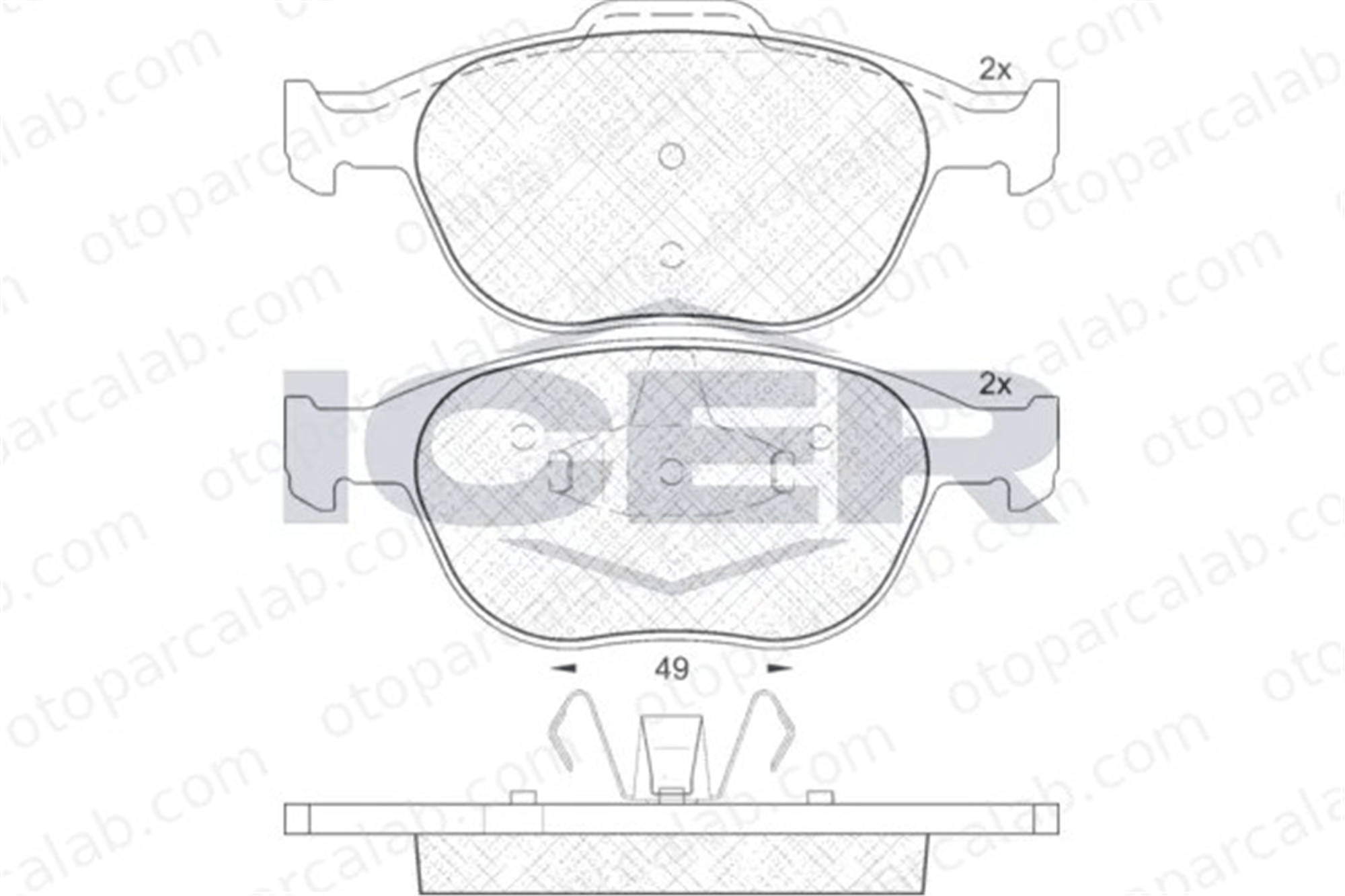 FROW 509.1101.002 Fren Disk Balata Ön FORD FIESTA V FIESTA IV 1763678 2344017605