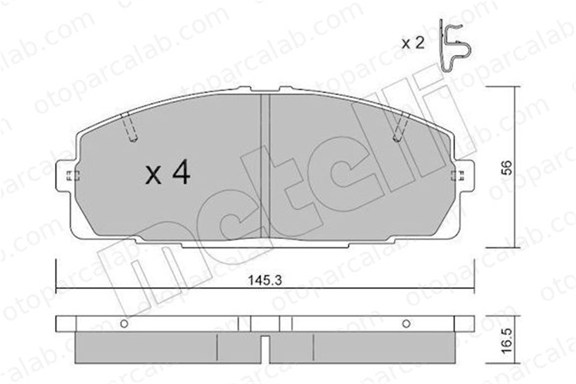 FROW 551.1101.055 Fren Disk Balata Ön NISSAN NV400 Panelvan/Van NV400 Platform şasi 446525090 0446525090