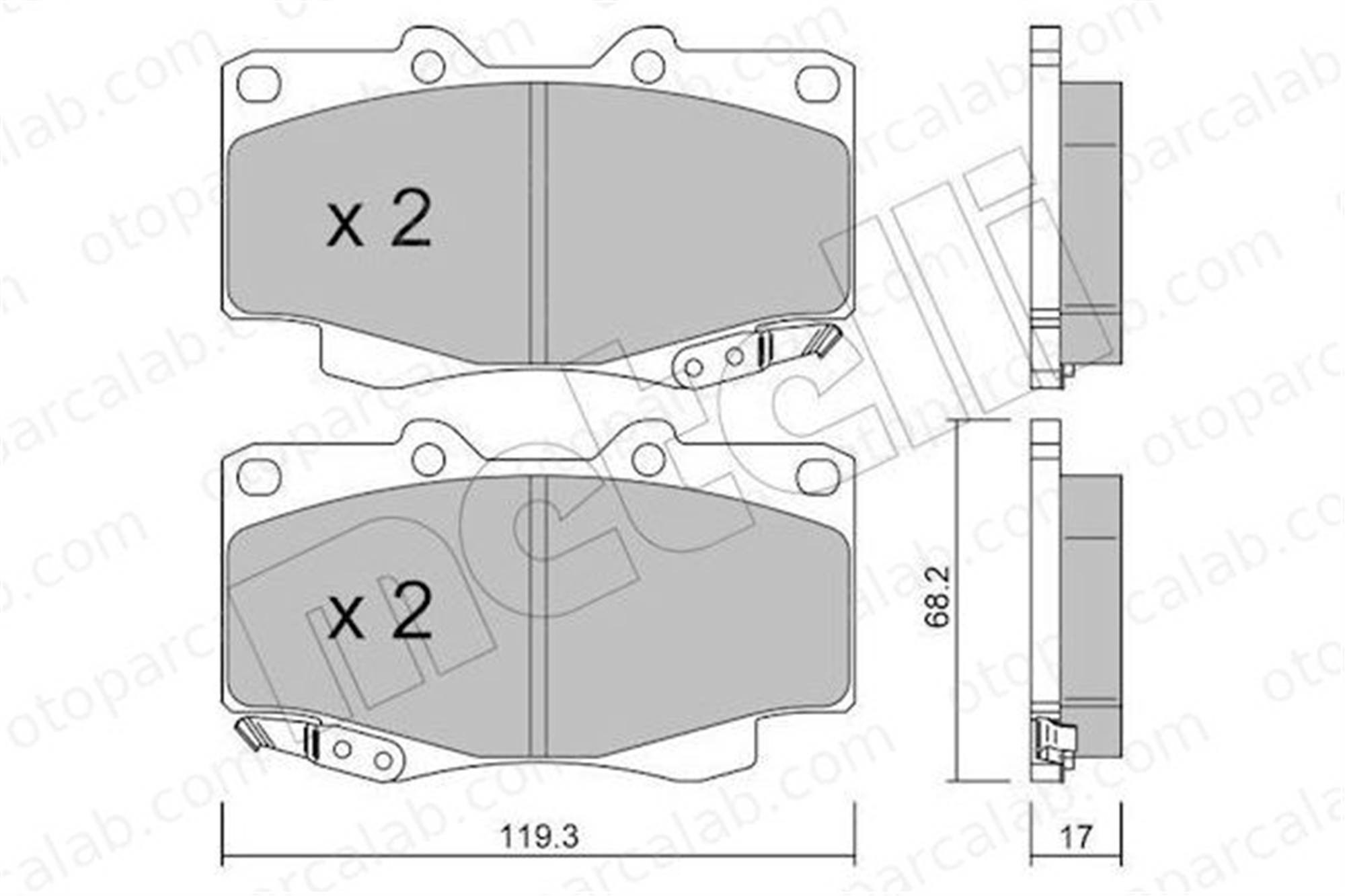 FROW 551.1101.057 Fren Disk Balata Ön TOYOTA HILUX VII Pick-up 44650K020 446504030