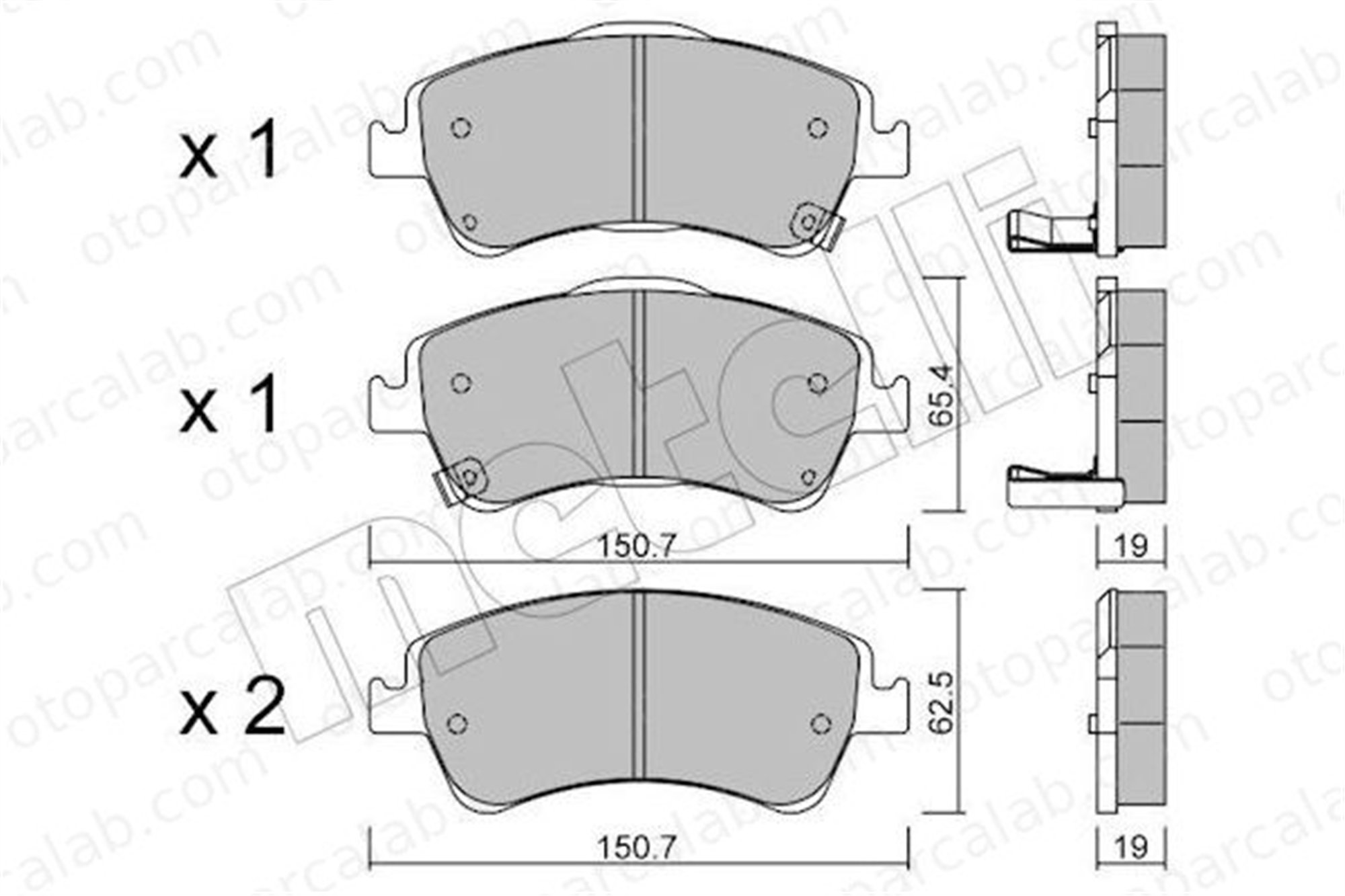FROW 551.1101.041 Fren Disk Balata Ön TOYOTA AVENSIS Sedan AVENSIS Station wagon 446502170 0446502170