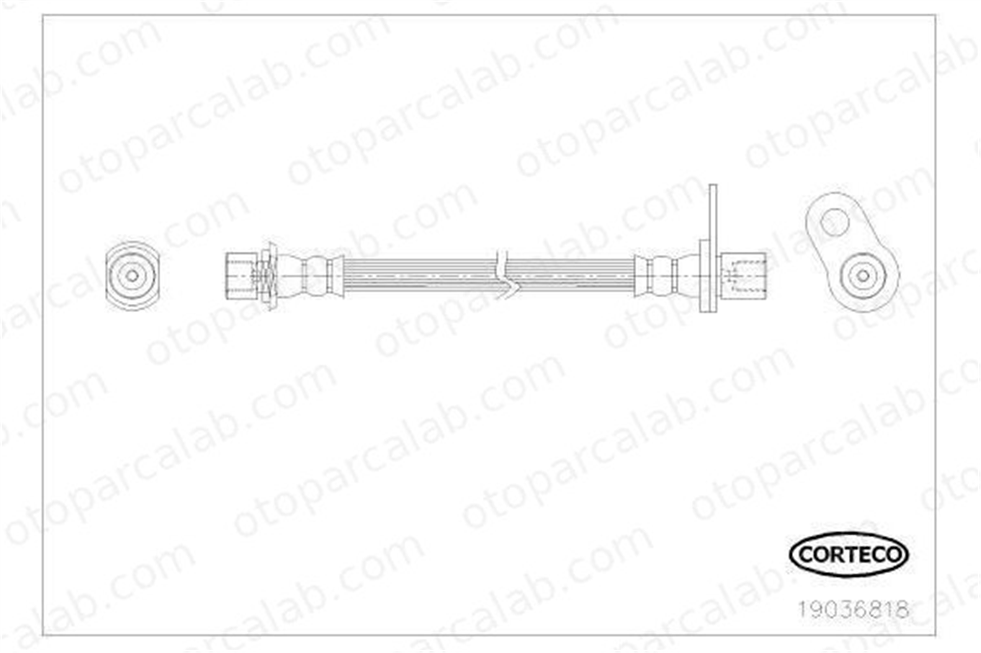 FROW 551.1112.078 Fren Hortumu Arka Sol TOYOTA AURIS COROLLA Sedan 9094702E31