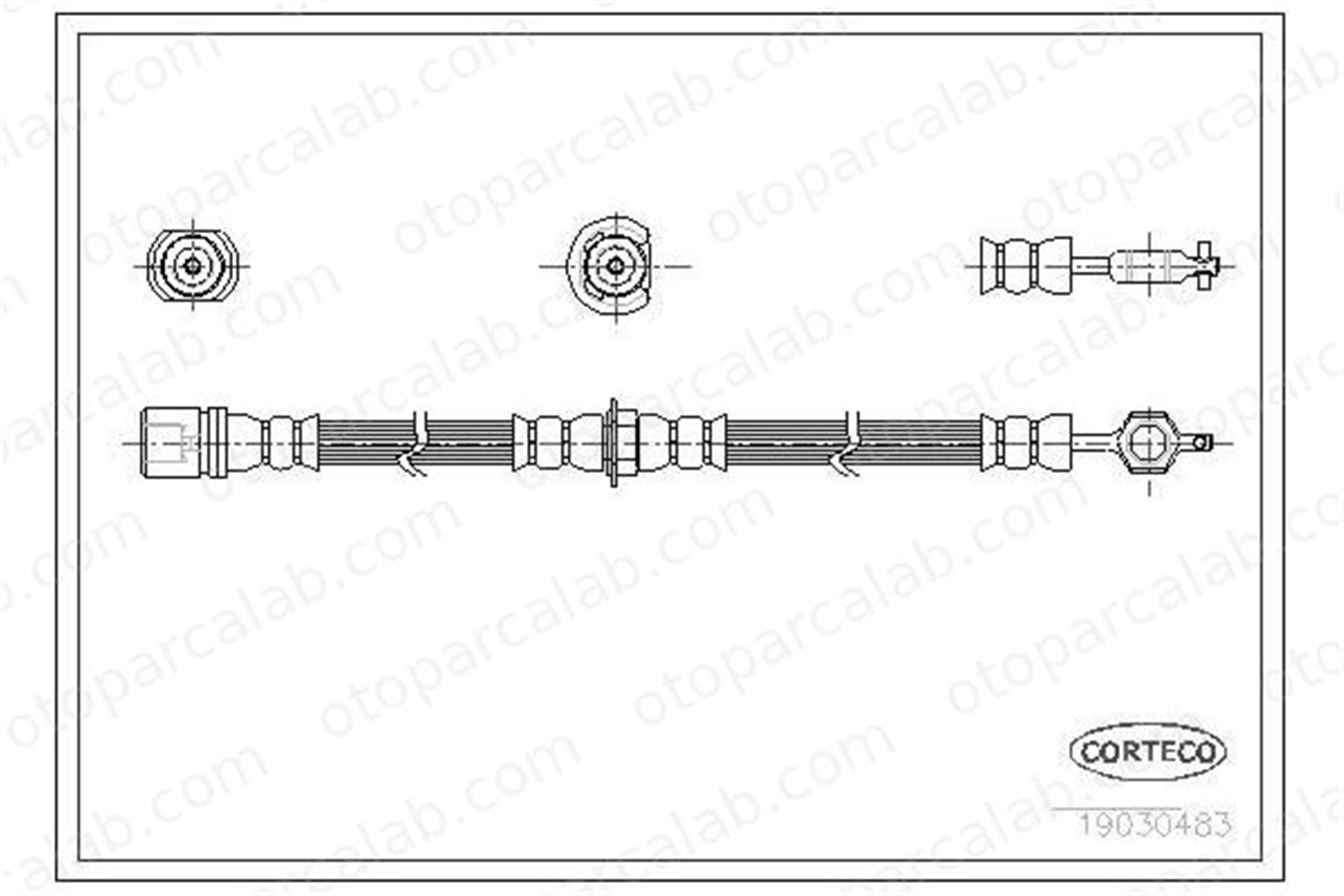FROW 551.1112.034 Fren Hortumu Ön Sağ veya Sol TOYOTA COROLLA COROLLA Liftback 9094702455 9094702940
