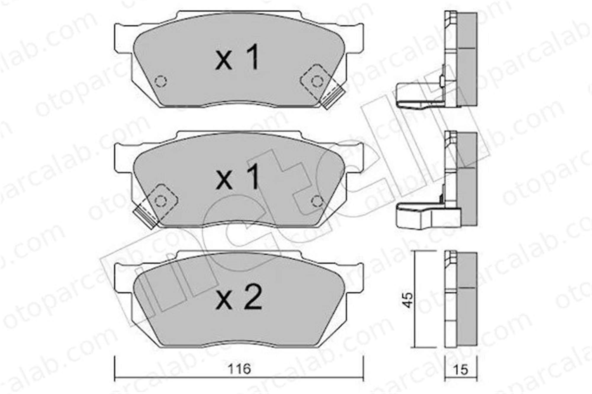 FROW 553.1101.030 Fren Disk Balata Ön TOYOTA COROLLA COROLLA Compact 6450S3Y010 06450S3Y010