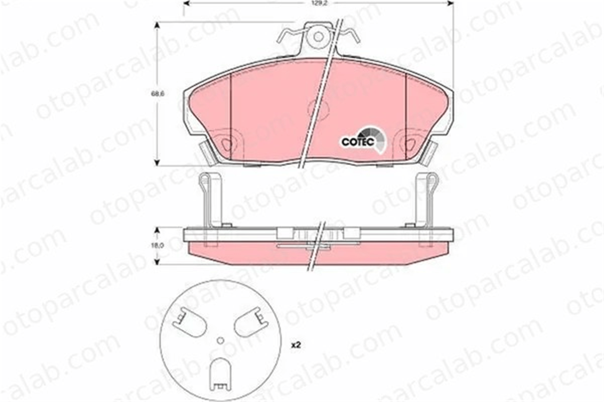 FROW 553.1101.028 Fren Disk Balata Ön LAND ROVER FREELANDER I FREELANDER I Soft Top 6450S6DE50 06450S6DE50