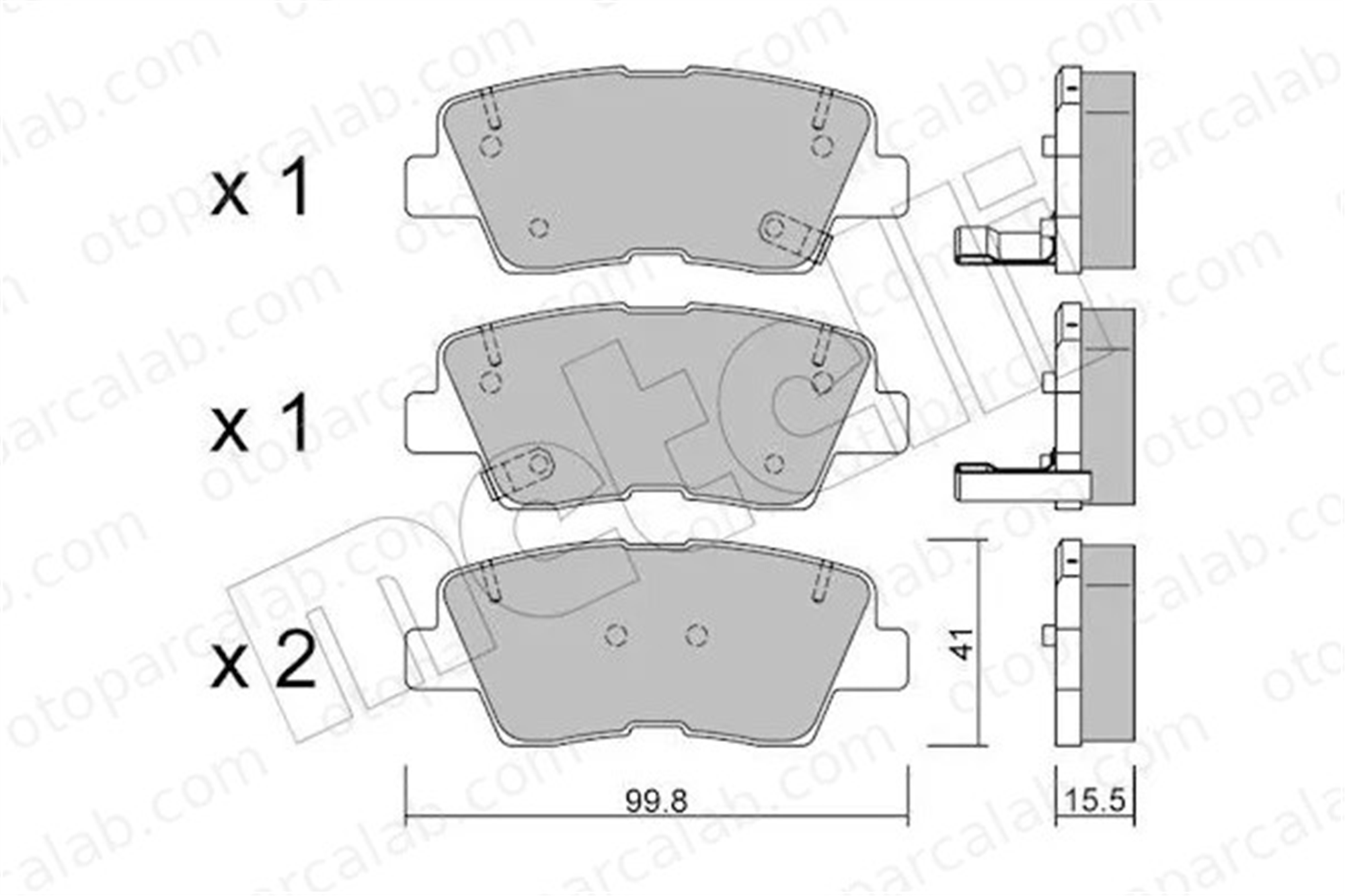 FROW 554.1102.001 Fren Disk Balata Arka HYUNDAI i30 Station wagon TUCSON 583022HA50 583021FA50