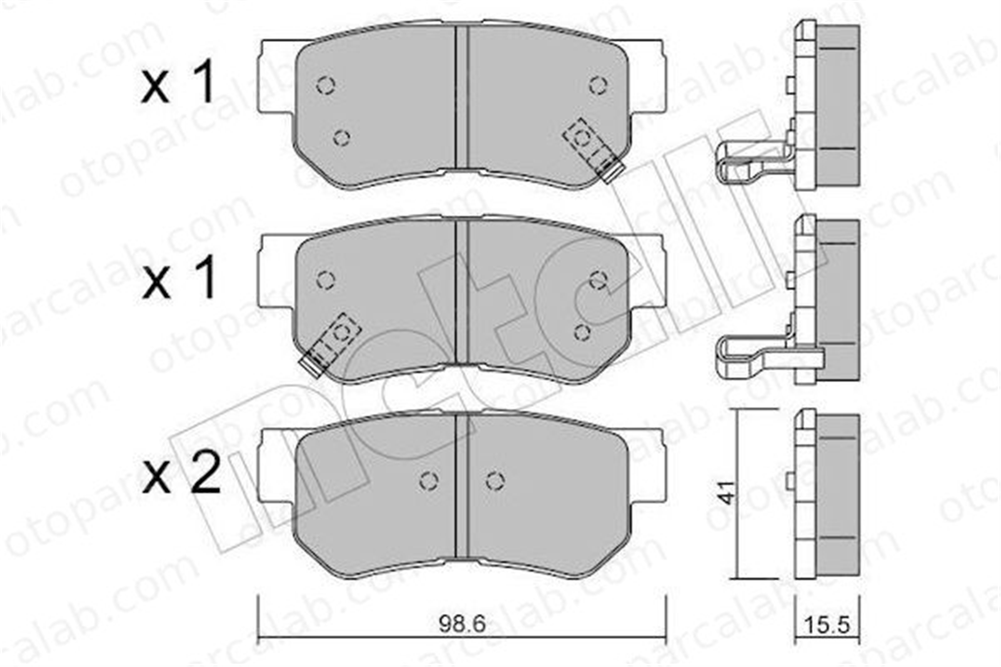 FROW 556.1102.002 Fren Disk Balata Arka HYUNDAI TUCSON SANTA FÉ I 583022EA00 5830217A00