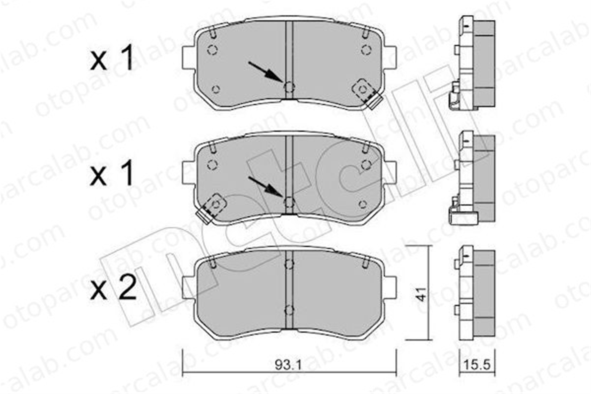 FROW 575.1102.001 Fren Disk Balata Arka HYUNDAI i30 Station wagon ix35 583021KA30 58302M0A00M3