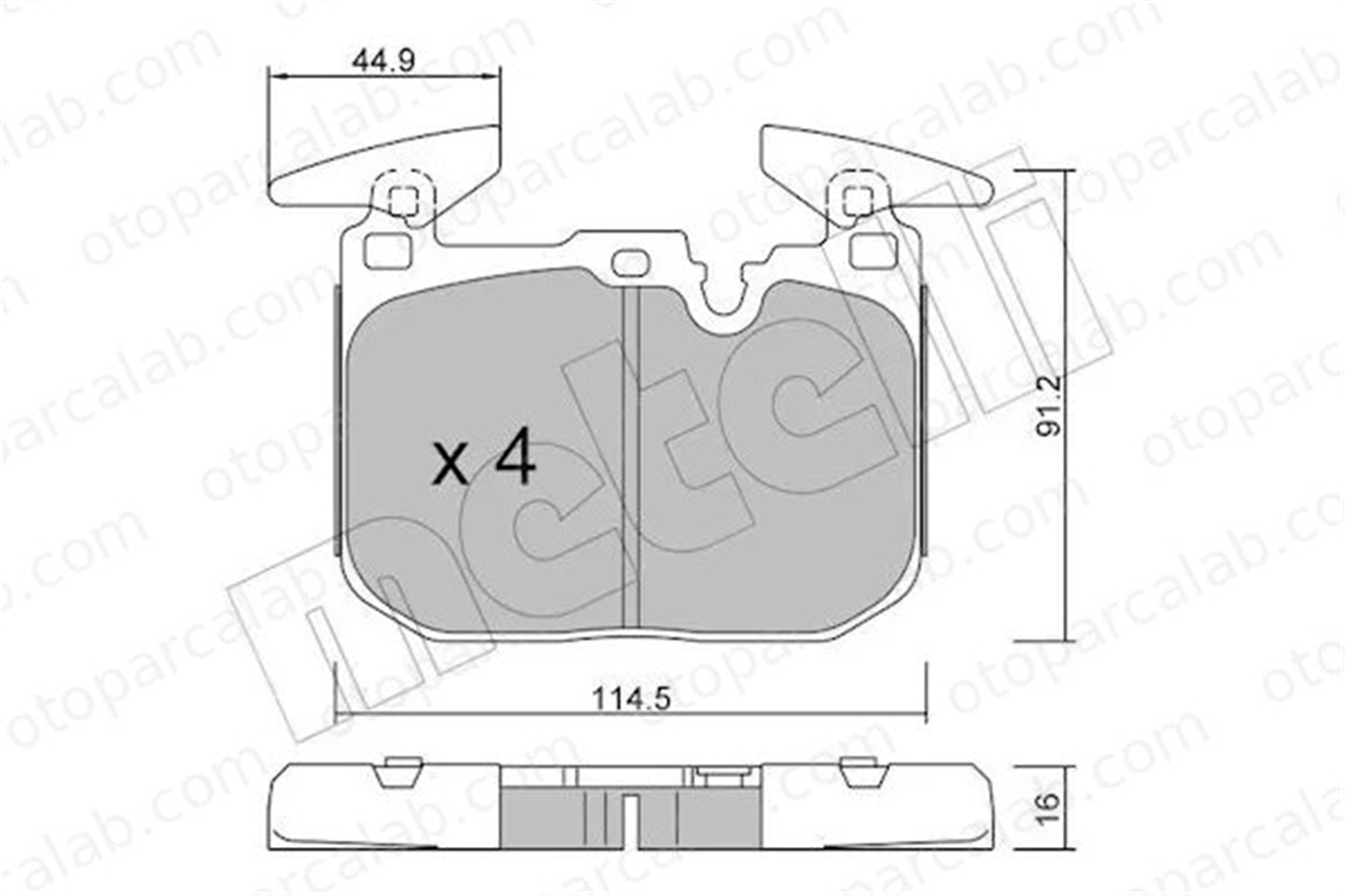 FROW 801.1101.006 Fren Disk Balata Ön BMW 1 3 34106799805M 34106872334