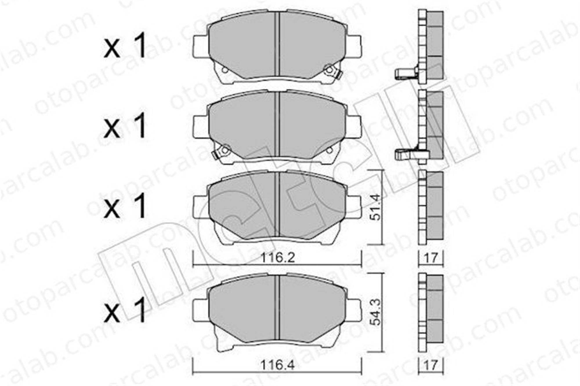 FROW 883.1101.003 Fren Disk Balata Ön TOYOTA IQ ASTON MARTIN CYGNET 446574020 04465-74020