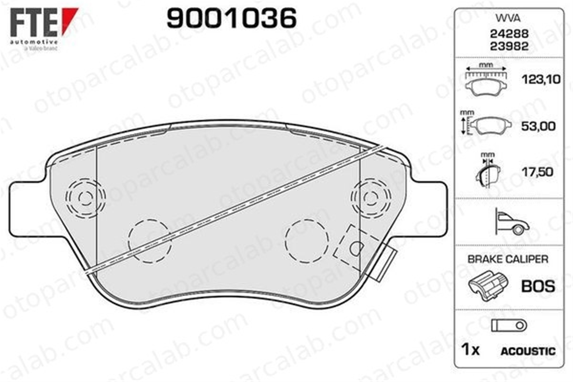FTE 9001036 Fren Disk Balata Ön OPEL CORSA D FIAT DOBLO Kasa/büyük limuzin 1605226 1605357