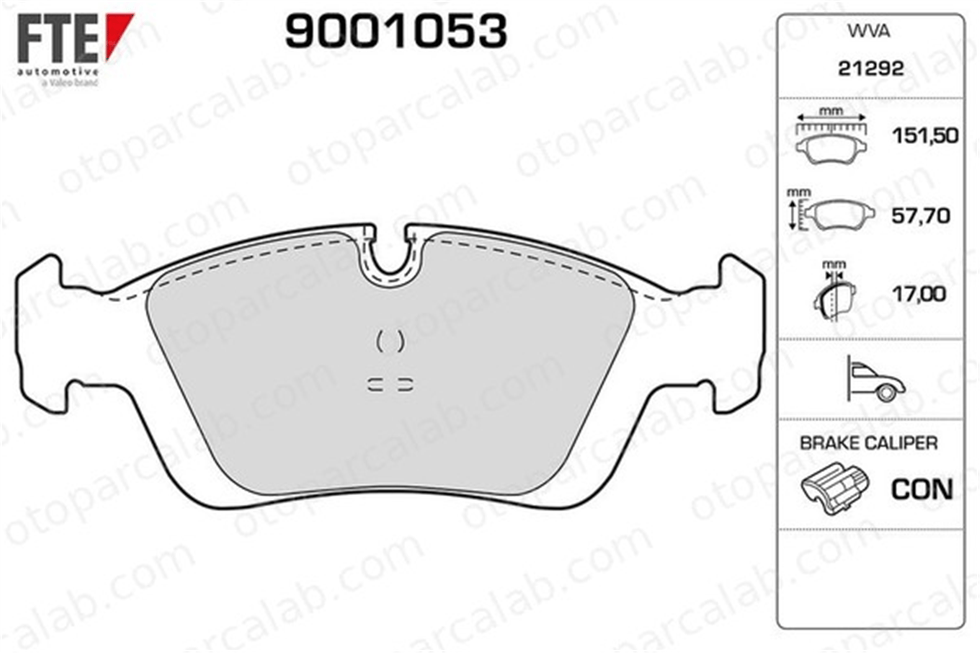 FTE 9001053 Fren Disk Balata Ön BMW 3 3 Touring 34116761244 1160356