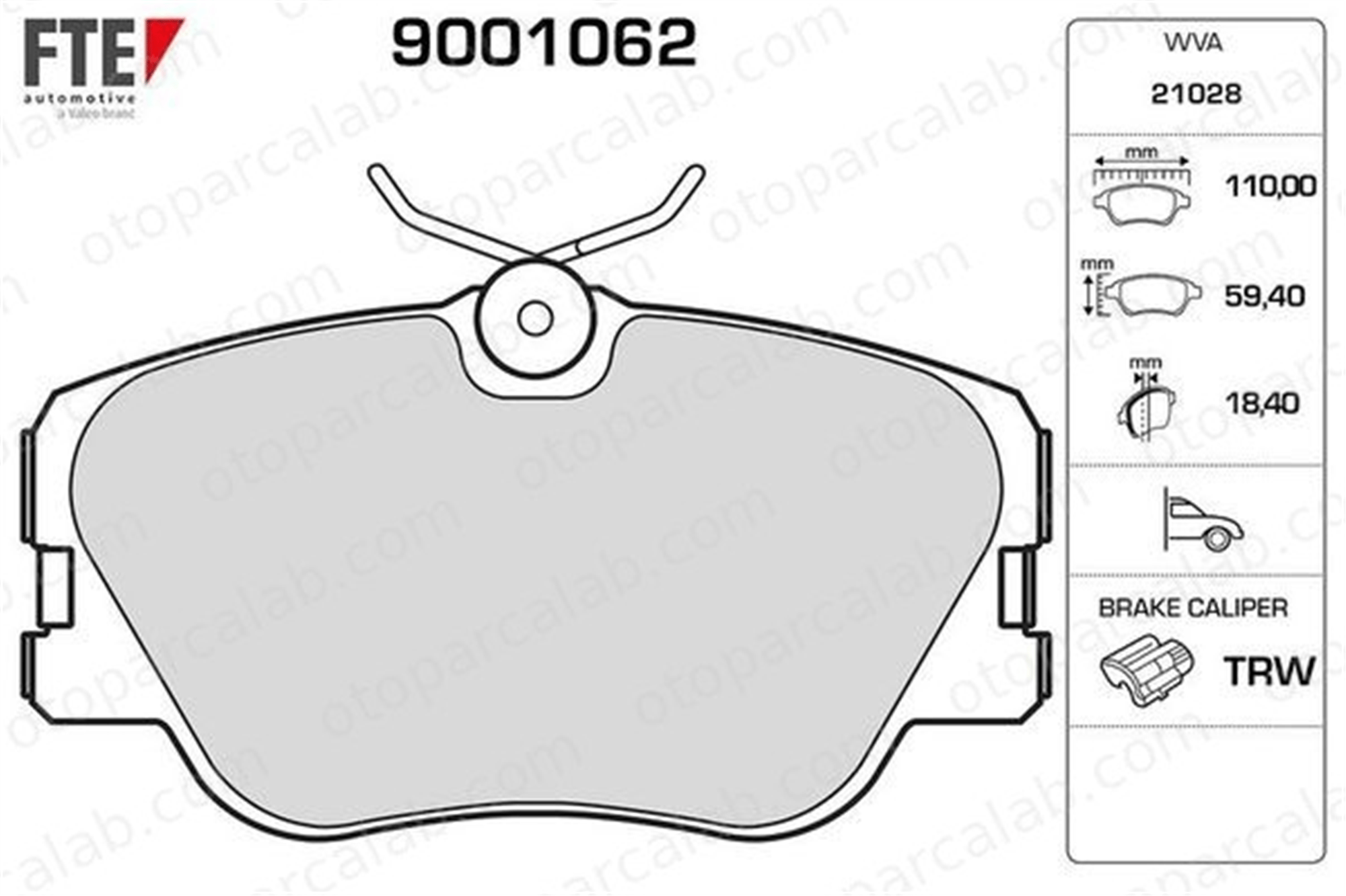 FTE 9001062 Fren Disk Balata Ön MERCEDES-BENZ 124 Sedan 124 T-Model A0004209920 4209920