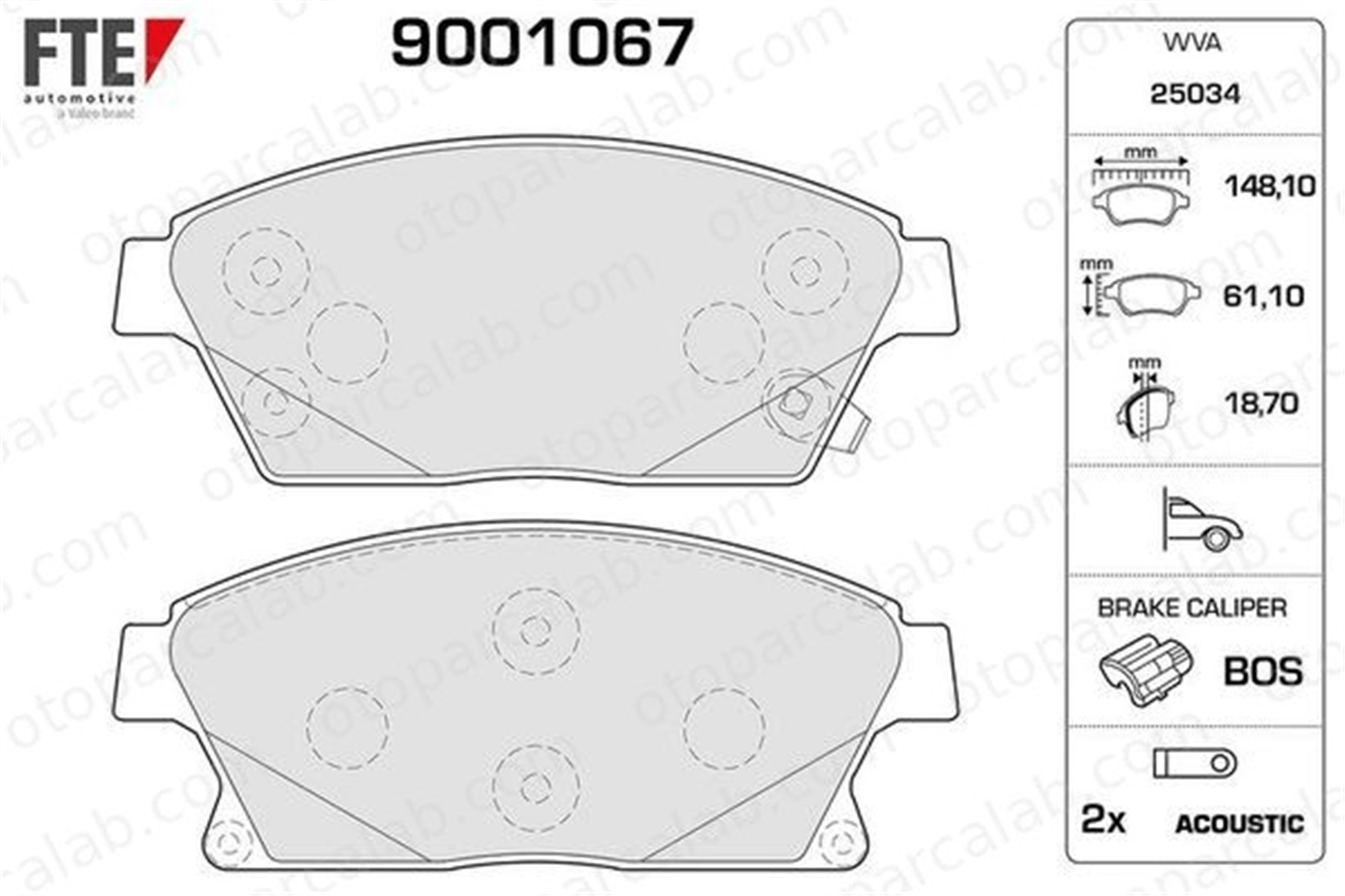 FTE 9001067 Fren Disk Balata Ön OPEL ASTRA J ASTRA J Sports Tourer 1605178 22799077