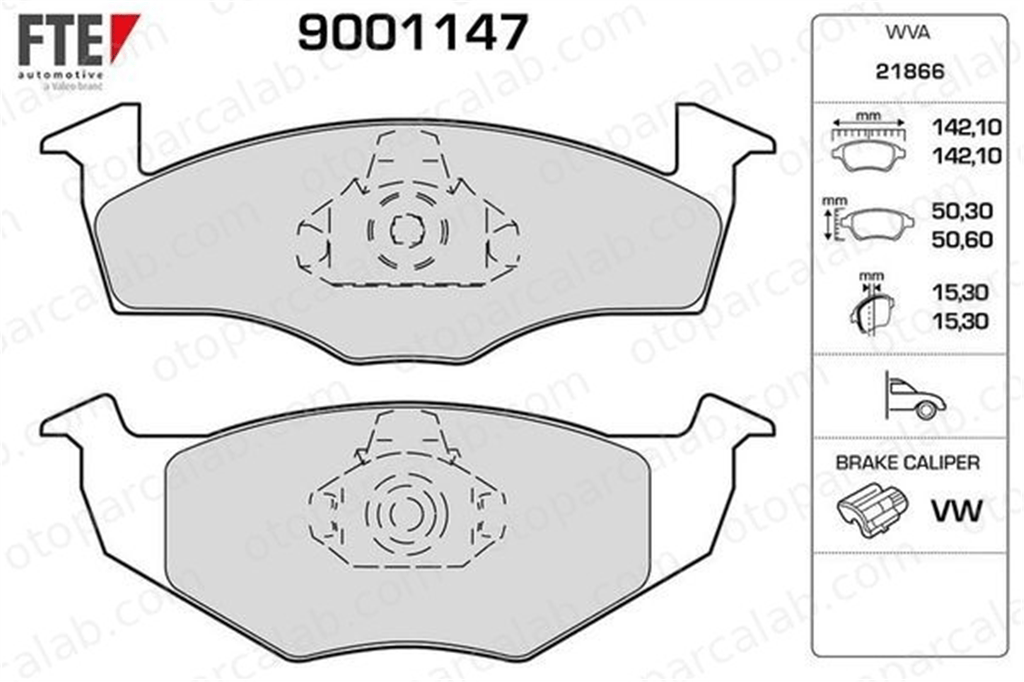 FTE 9001147 Fren Disk Balata Ön VW POLO SEAT CORDOBA 1H0698151B JZW698151E