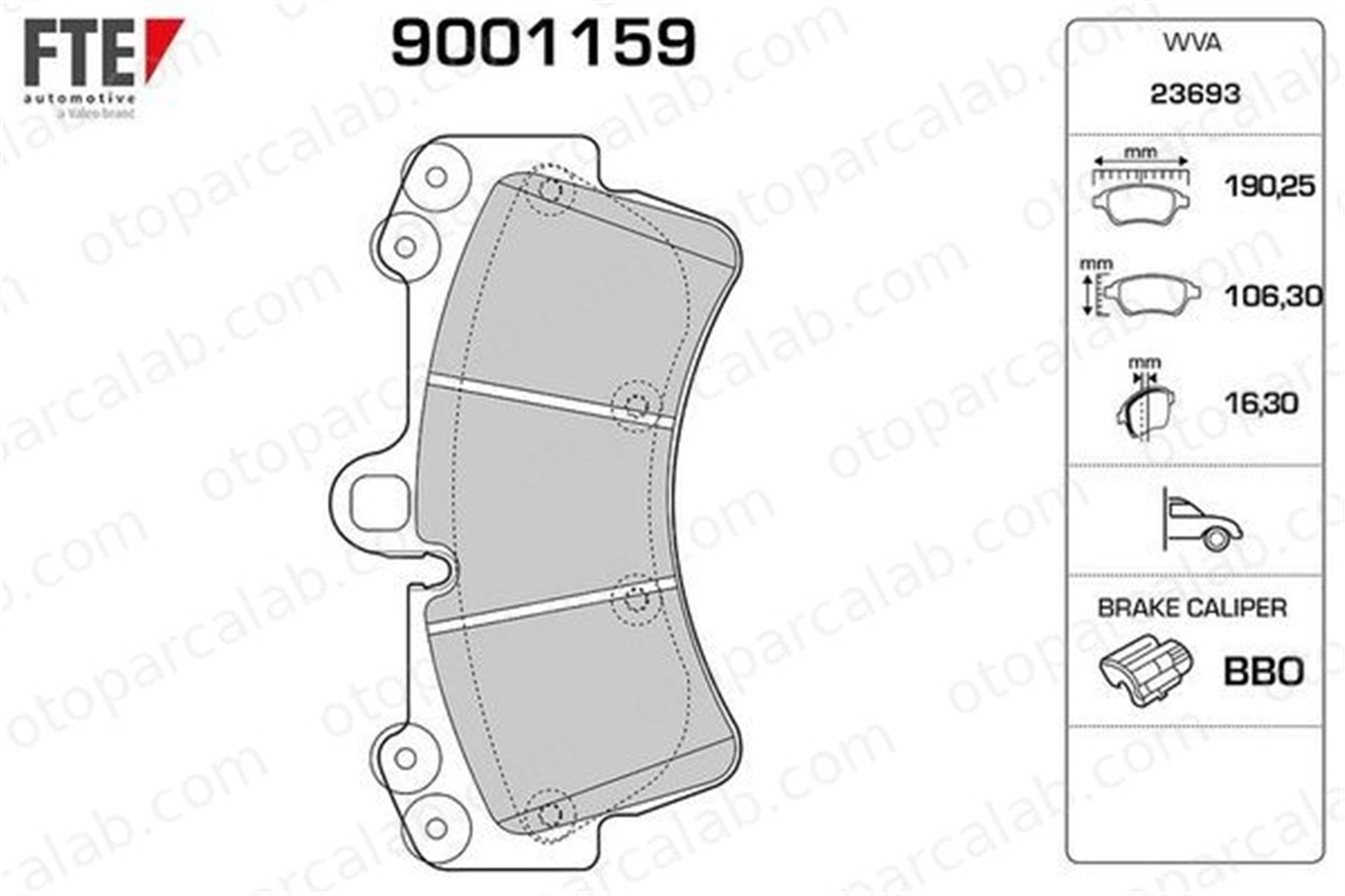 FTE 9001159 Fren Disk Balata Ön AUDI Q7 PORSCHE CAYENNE 95535193910 95535193911